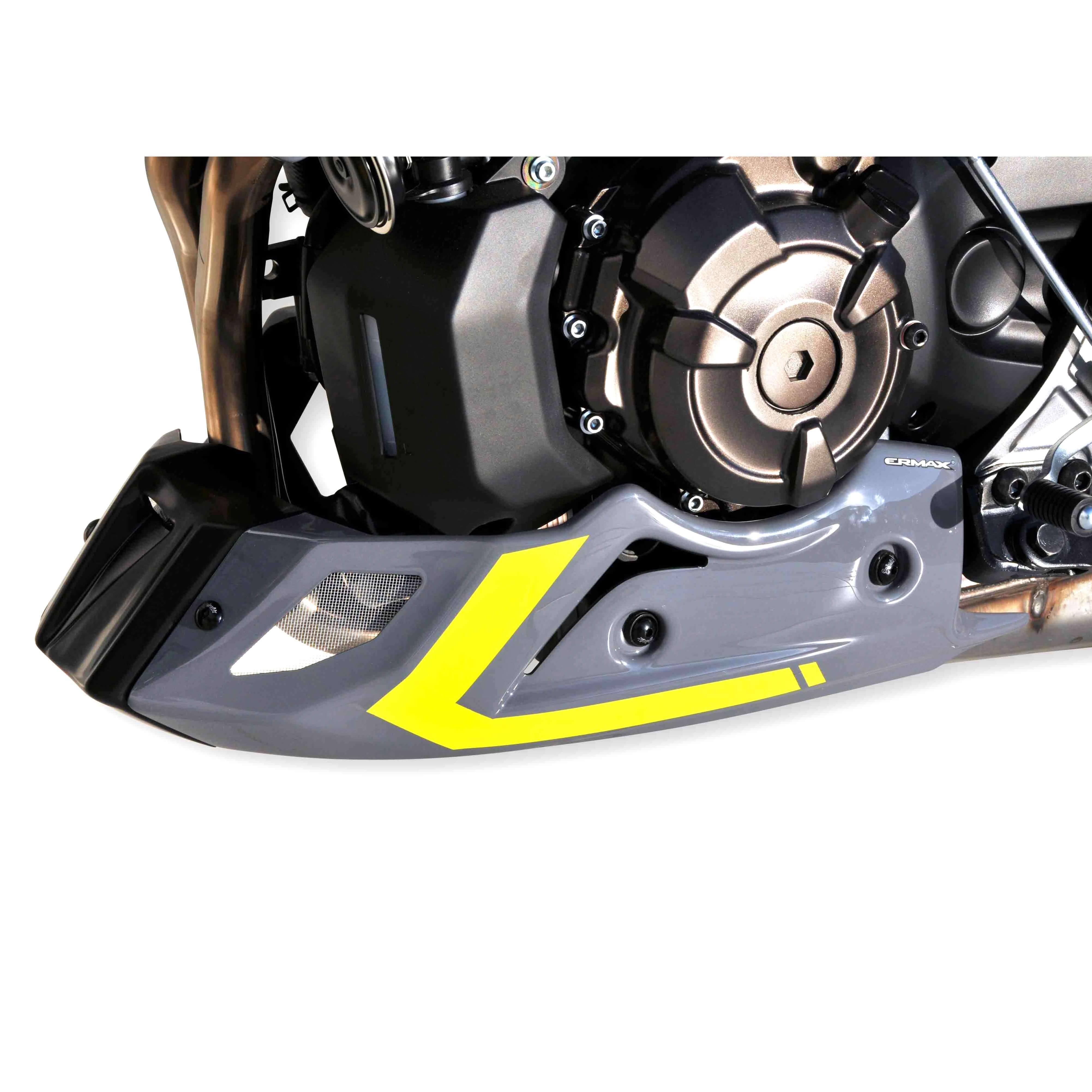 Ermax Belly Pan | Gloss Grey/Gloss Yellow (Nimbus Grey/Night Fluo Yellow) | Yamaha MT-07 2016>2017 - Shop name