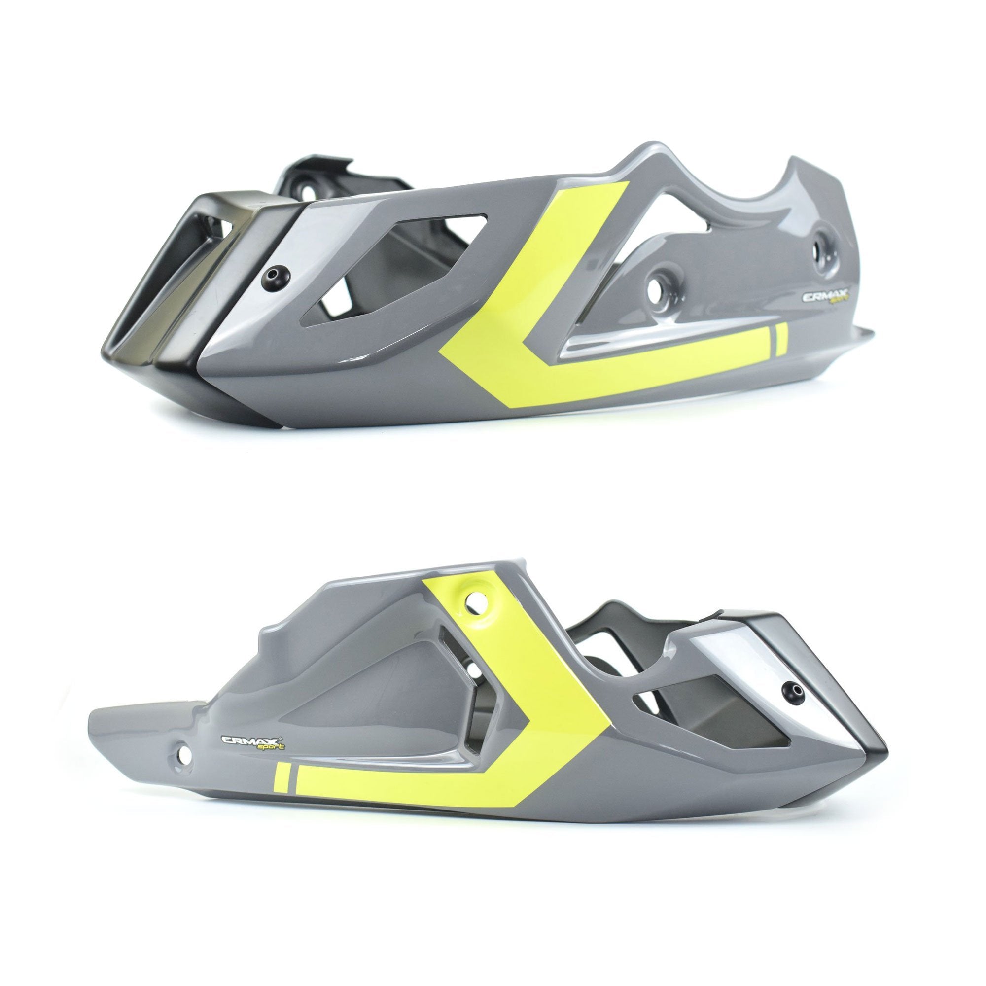 Ermax Belly Pan | Gloss Grey/Gloss Yellow (Nimbus Grey/Night Fluo Yellow) | Yamaha MT-07 2016>2017 - Shop name