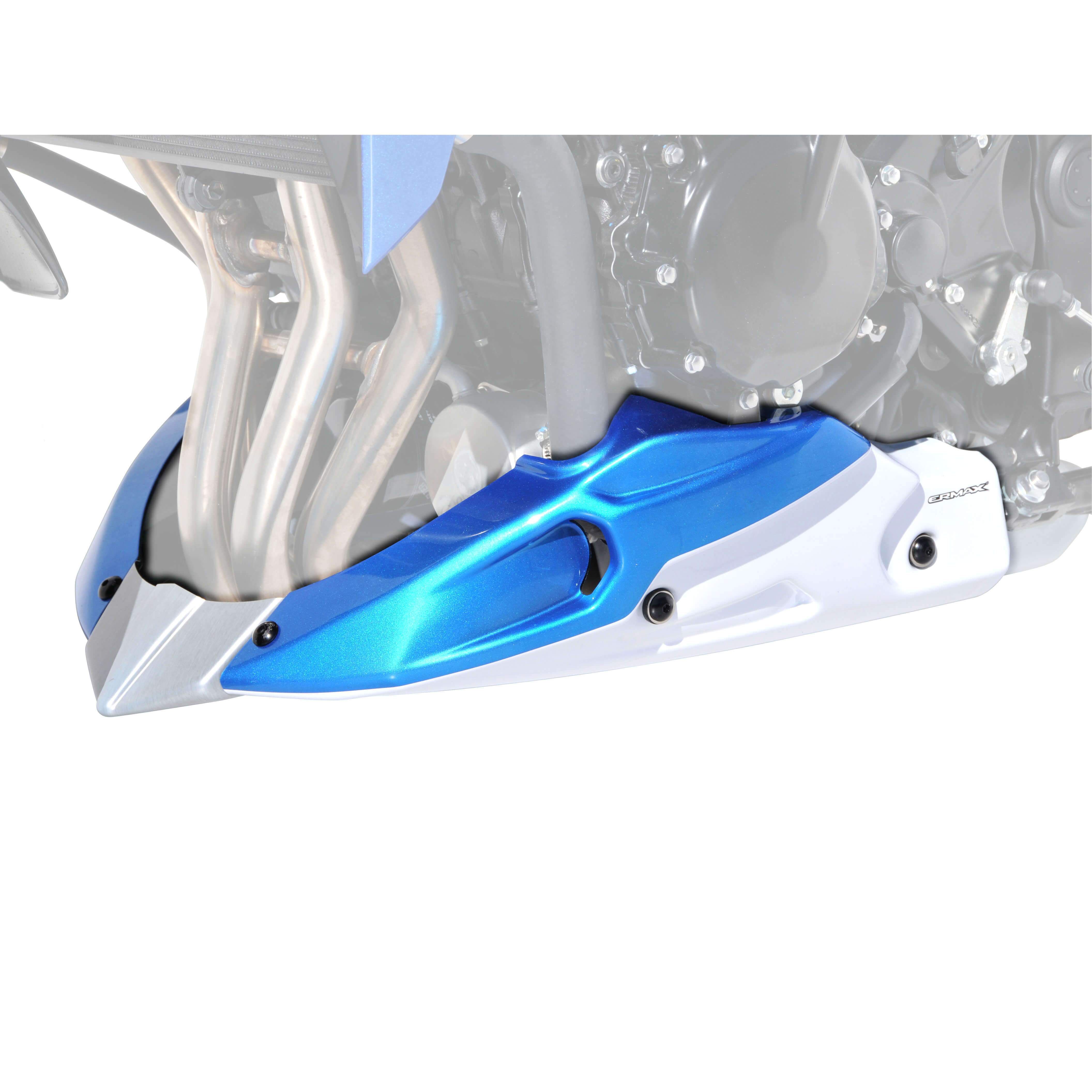 Ermax Belly Pan | Metallic White/Metallic Blue (White Glacier/Triton Blue) | Suzuki GSR 750 2013>2015 - Shop name