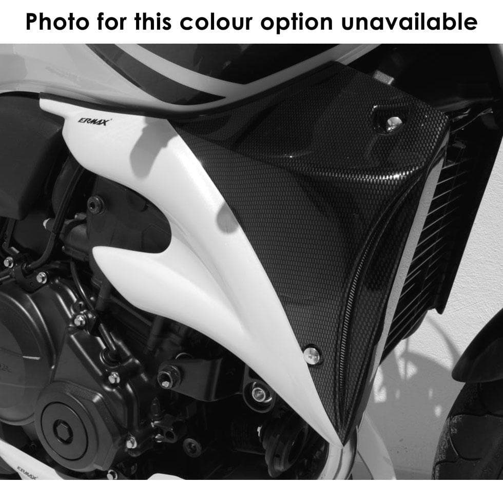 Ermax Bi-Colour Radiator Cheeks | Met Burgundy/Carbon Look (Pearl Sienna Red) | Honda CB 600 F Hornet 2007>2010 - Shop name