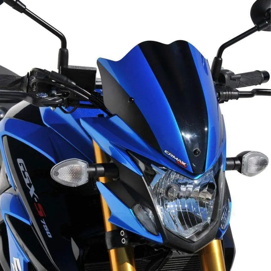 Ermax Fly Screen | Metallic Black/Metallic Blue/Metallic Matte Black (Sparkle Black/Triton Blue) | Suzuki GSX-S 750 2017>2021 - Shop name