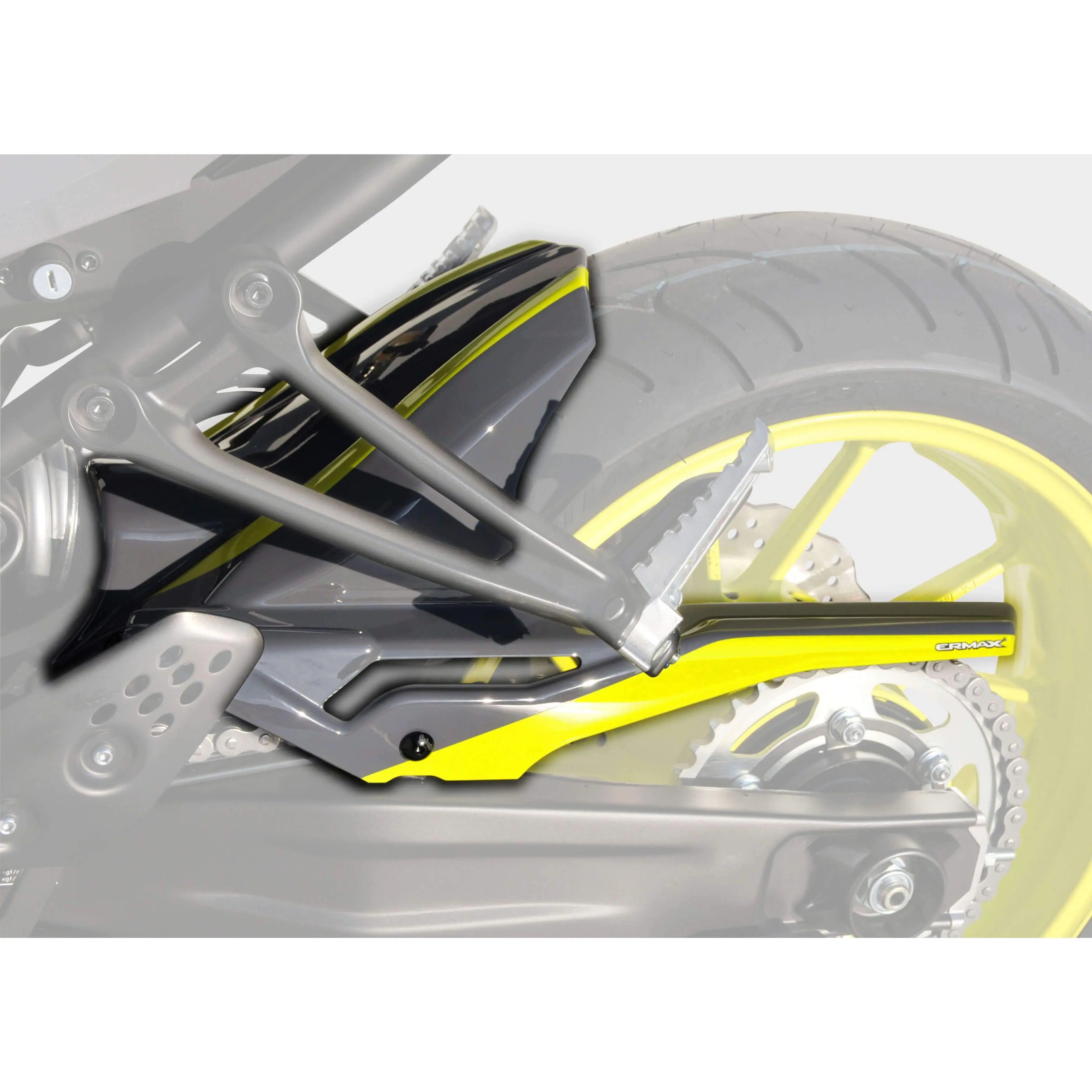 Ermax Hugger | Gloss Grey/Gloss Yellow (Nimbus Grey/Fluo Yellow) | Yamaha MT-07 2016>2017 - Shop name