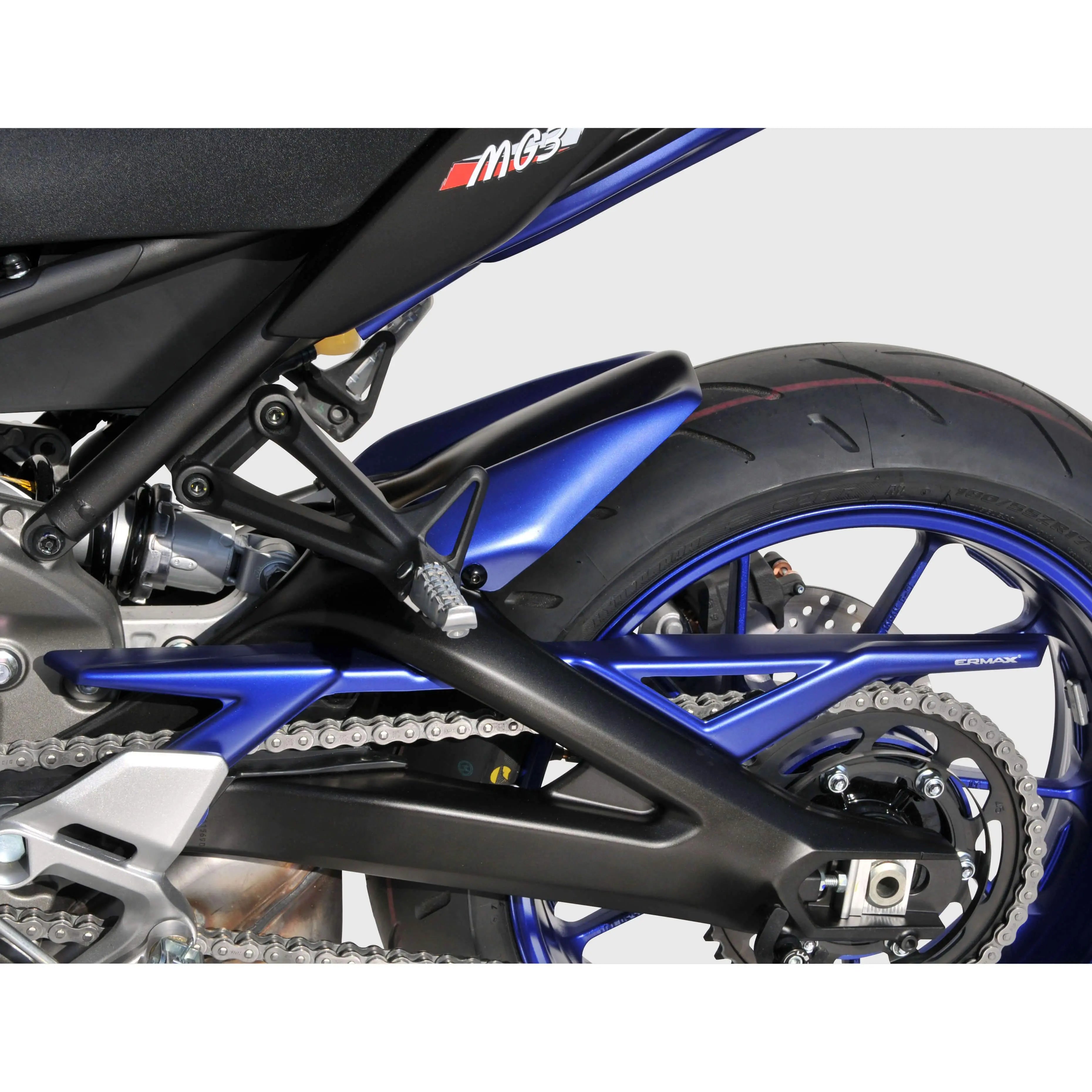 Ermax Hugger | Matte Black and Matte Blue (Blackmax/Race Blu) | Yamaha MT-09 2014>2016 - Shop name