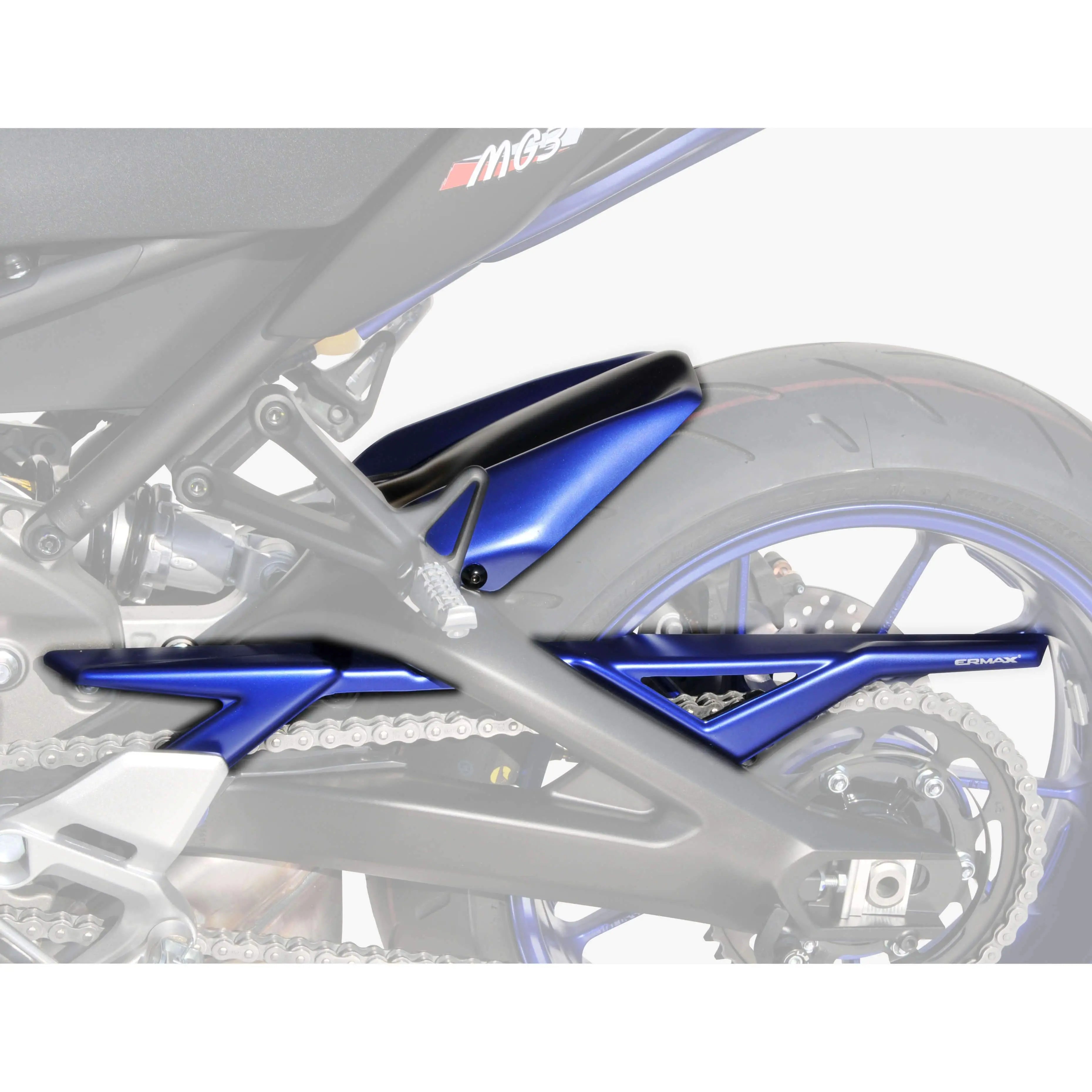 Ermax Hugger | Matte Black and Matte Blue (Blackmax/Race Blu) | Yamaha MT-09 2014>2016 - Shop name