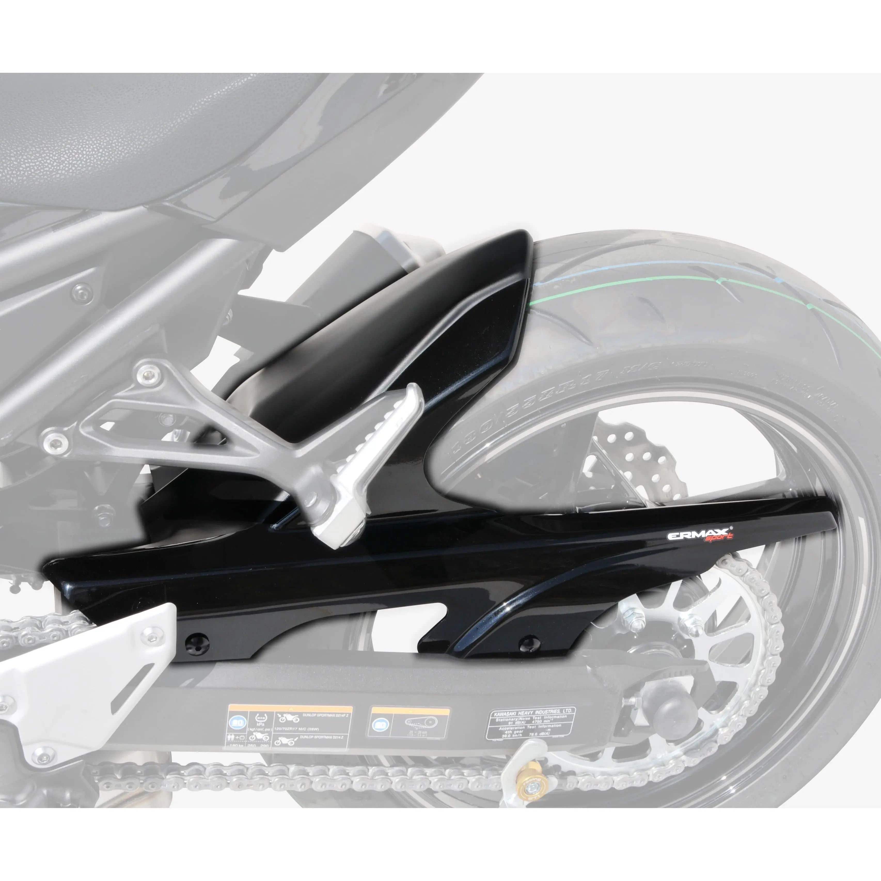 Ermax Hugger | Matte Metallic Black (Matte Metallic Spark Black) | Kawasaki Z 900 2017>Current - Shop name