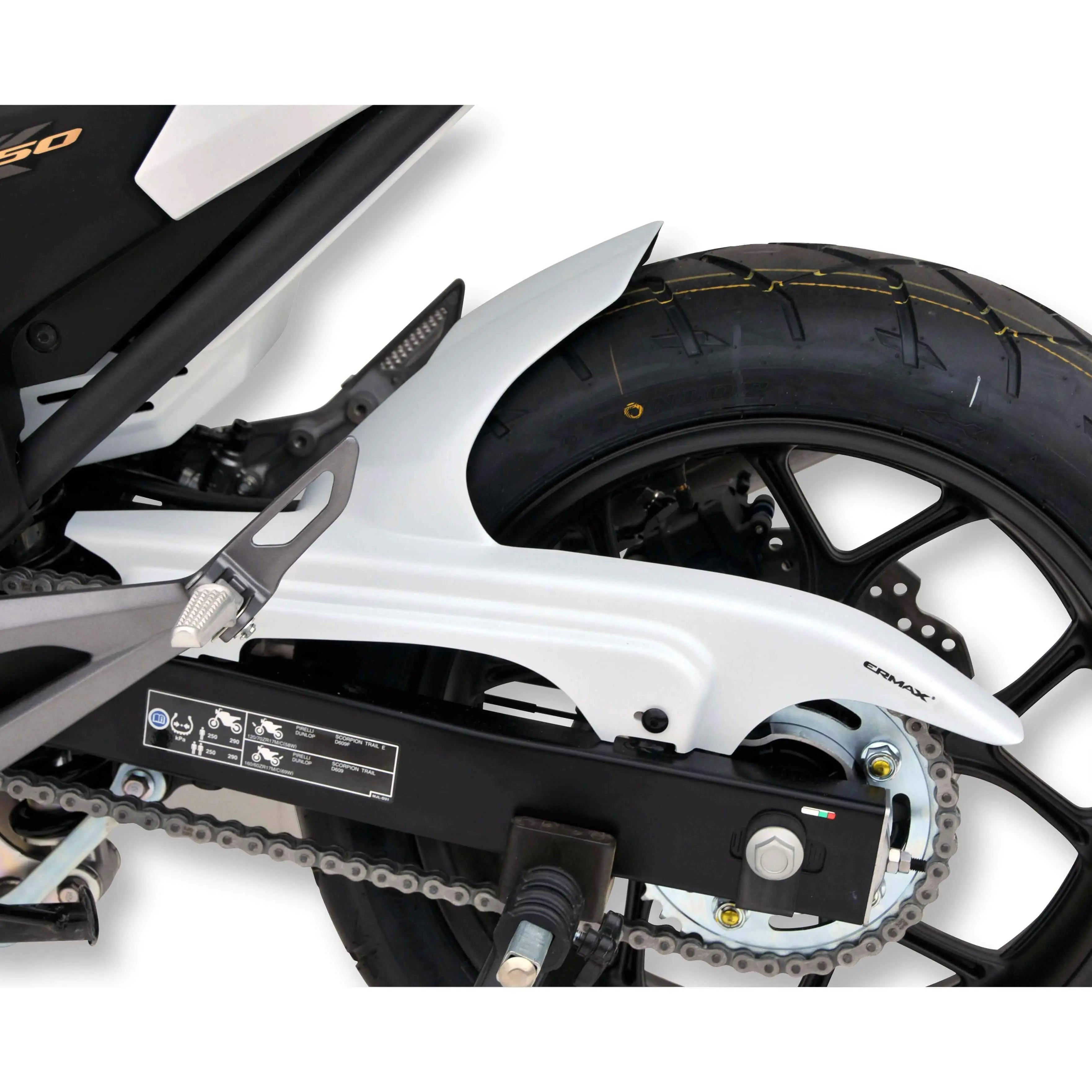 Ermax Hugger | Matte White (Matte Pearl Glare White) | Honda NC 750 S 2014>2015 - Shop name