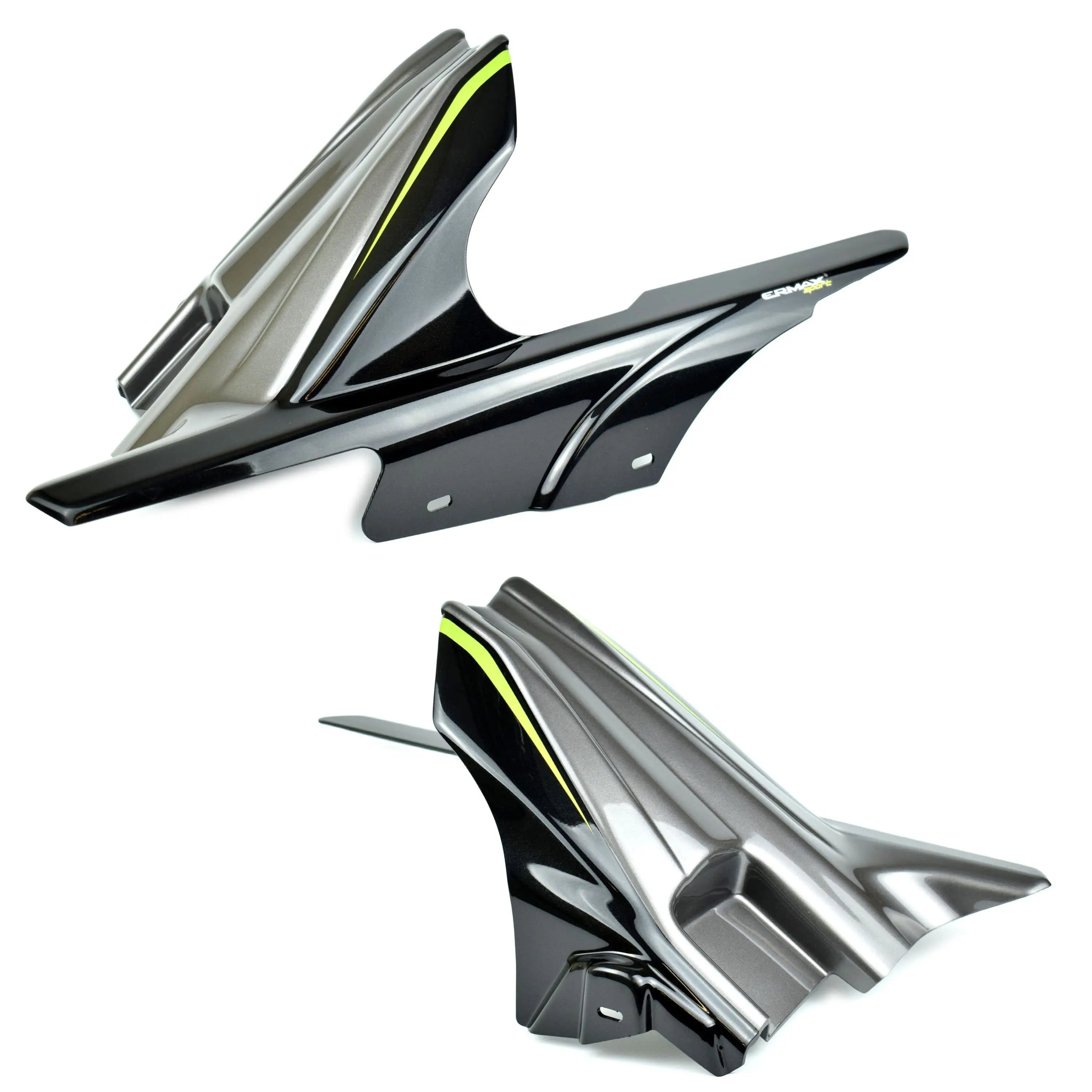 Ermax Hugger | Met Black/Met Grey/Met Green (Spark Black/Graphite Grey/Candy Lime) | Kawasaki Z 1000 2014>2018 - Shop name