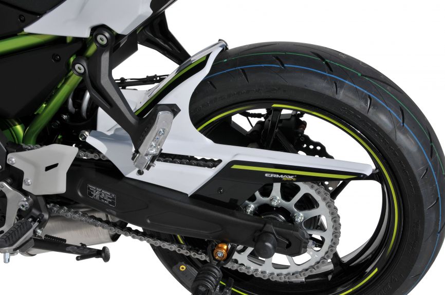 Ermax Hugger | Met White/Met Black/Met Green (Pearl Blizzard/Spark Black/Candy Lime) | Kawasaki Z 650 2020>Current - Shop name