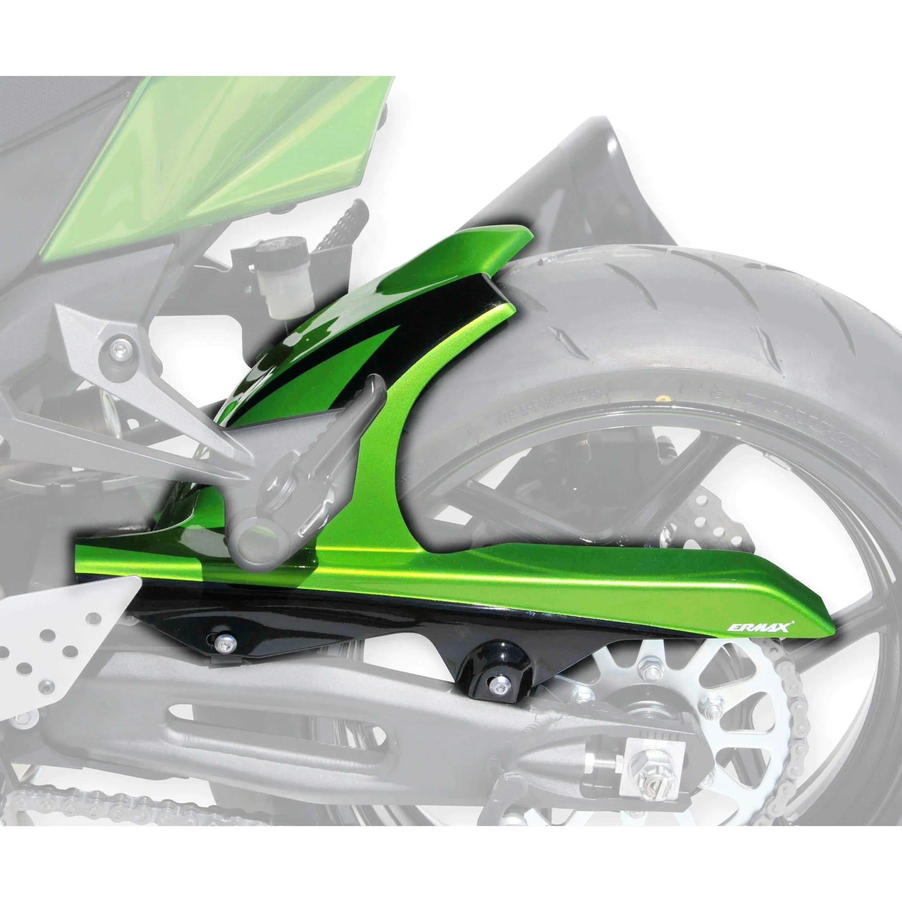 Ermax Hugger | Metallic Green (Candy Lime Green) | Kawasaki Z 750 R 2011>2012 - Shop name