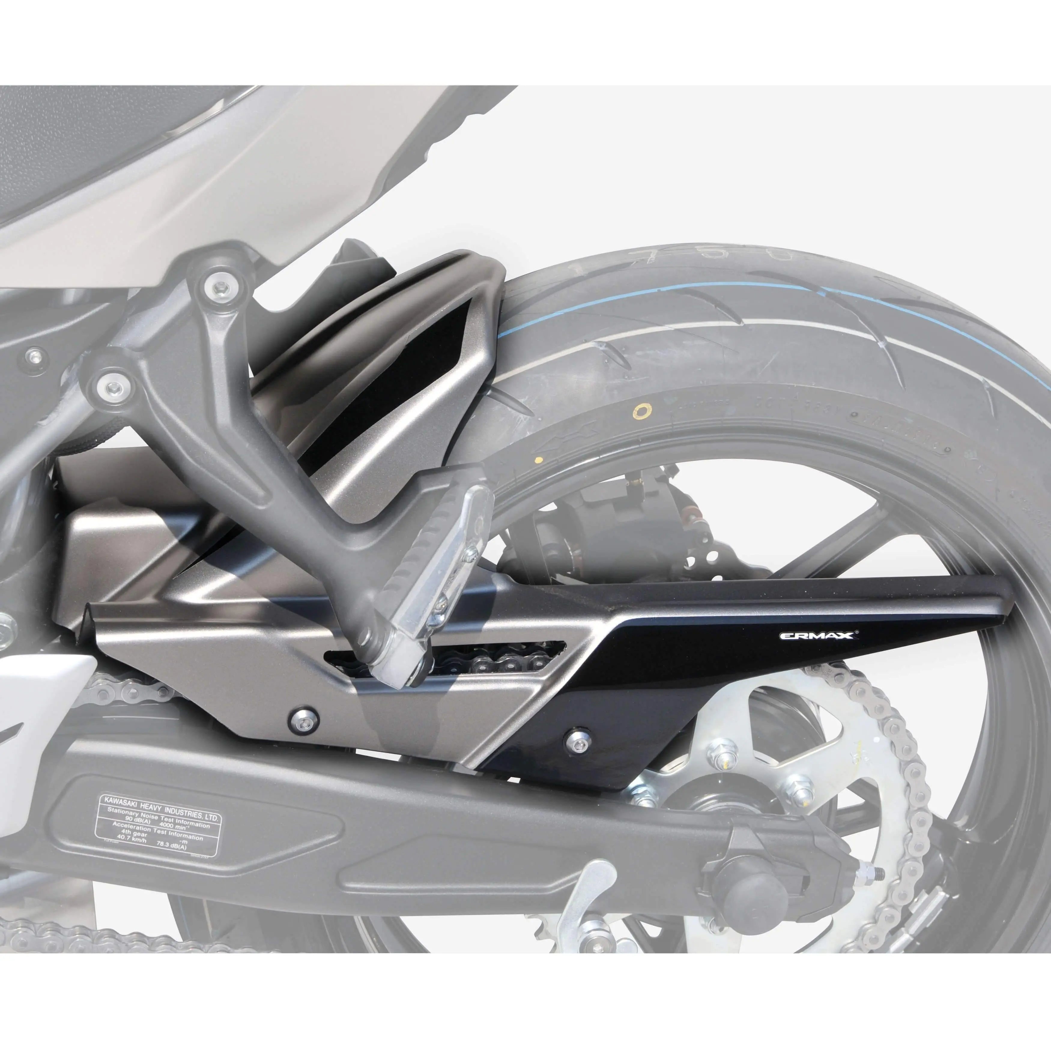 Ermax Hugger | Metallic Grey/Metallic Black (Raw Titanium/Spark Black) | Kawasaki Z 650 2017>2017 - Shop name