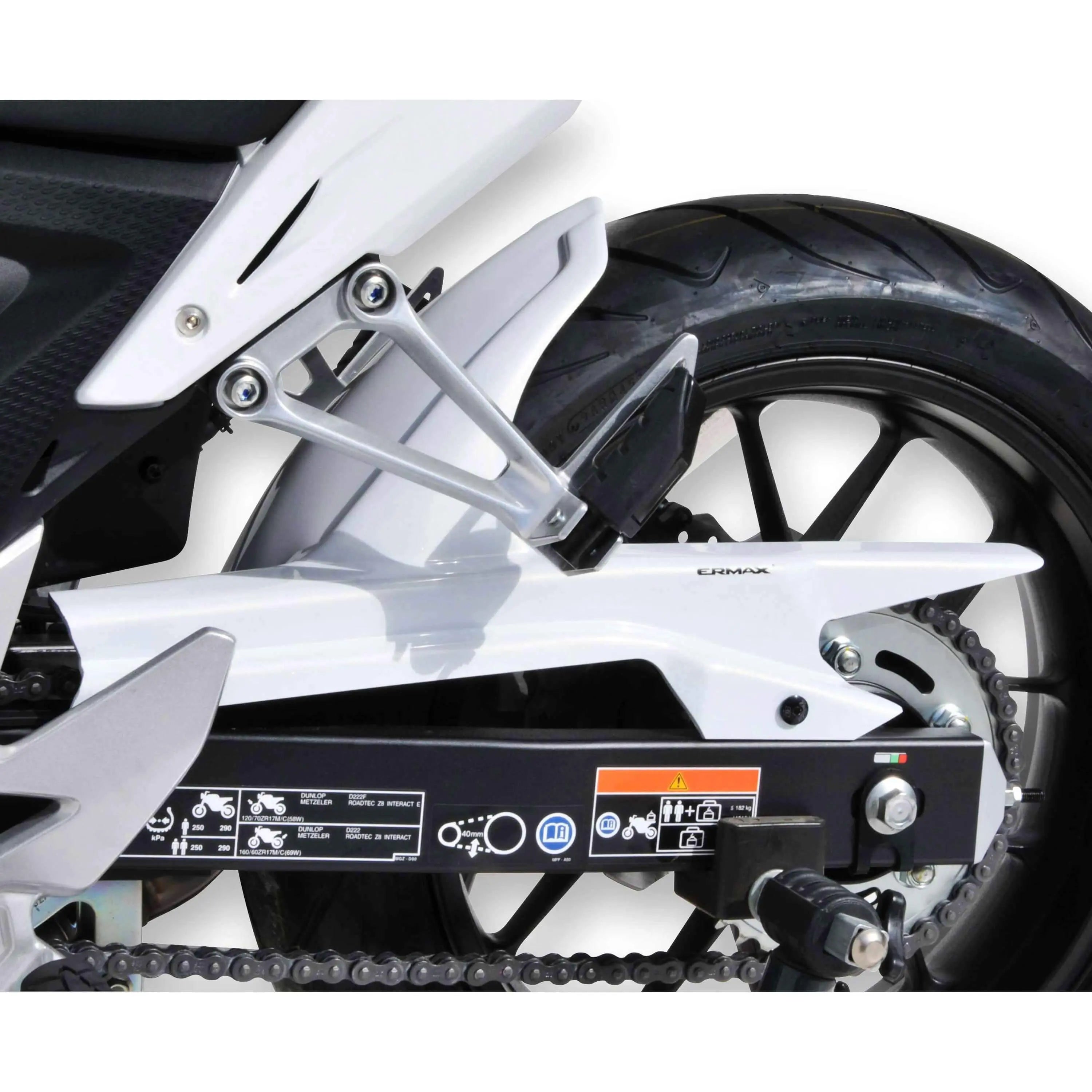 Ermax Hugger | Metallic White (Pearl Himalaya White) | Honda CB 500 F 2013>2015 - Shop name