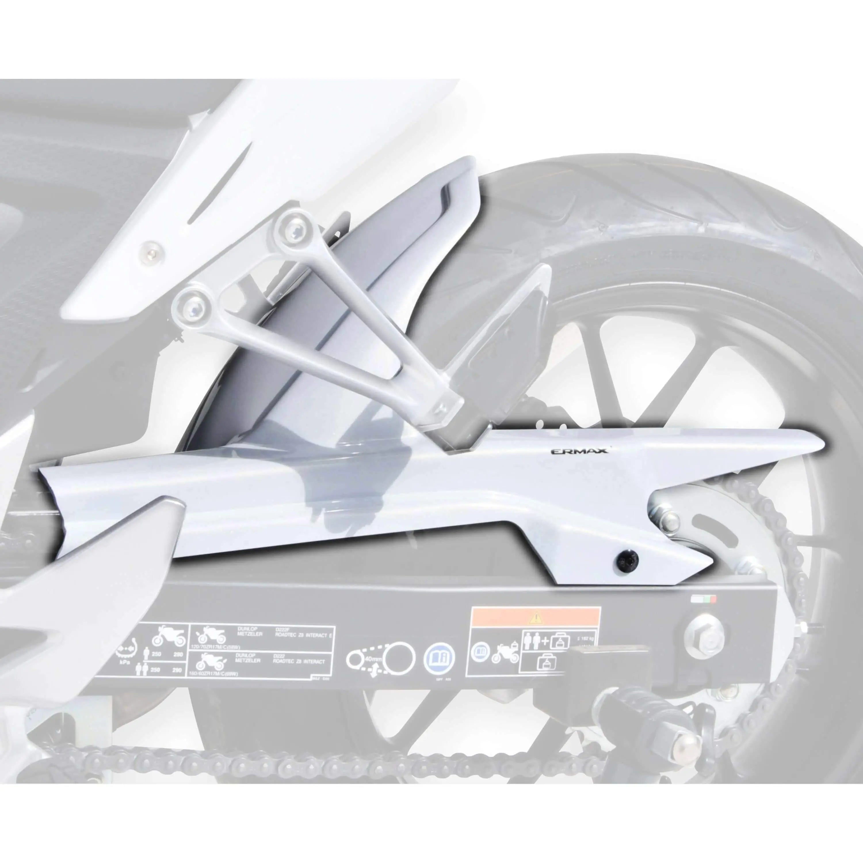 Ermax Hugger | Metallic White (Pearl Himalaya White) | Honda CBR 500 R 2013>2015 - Shop name