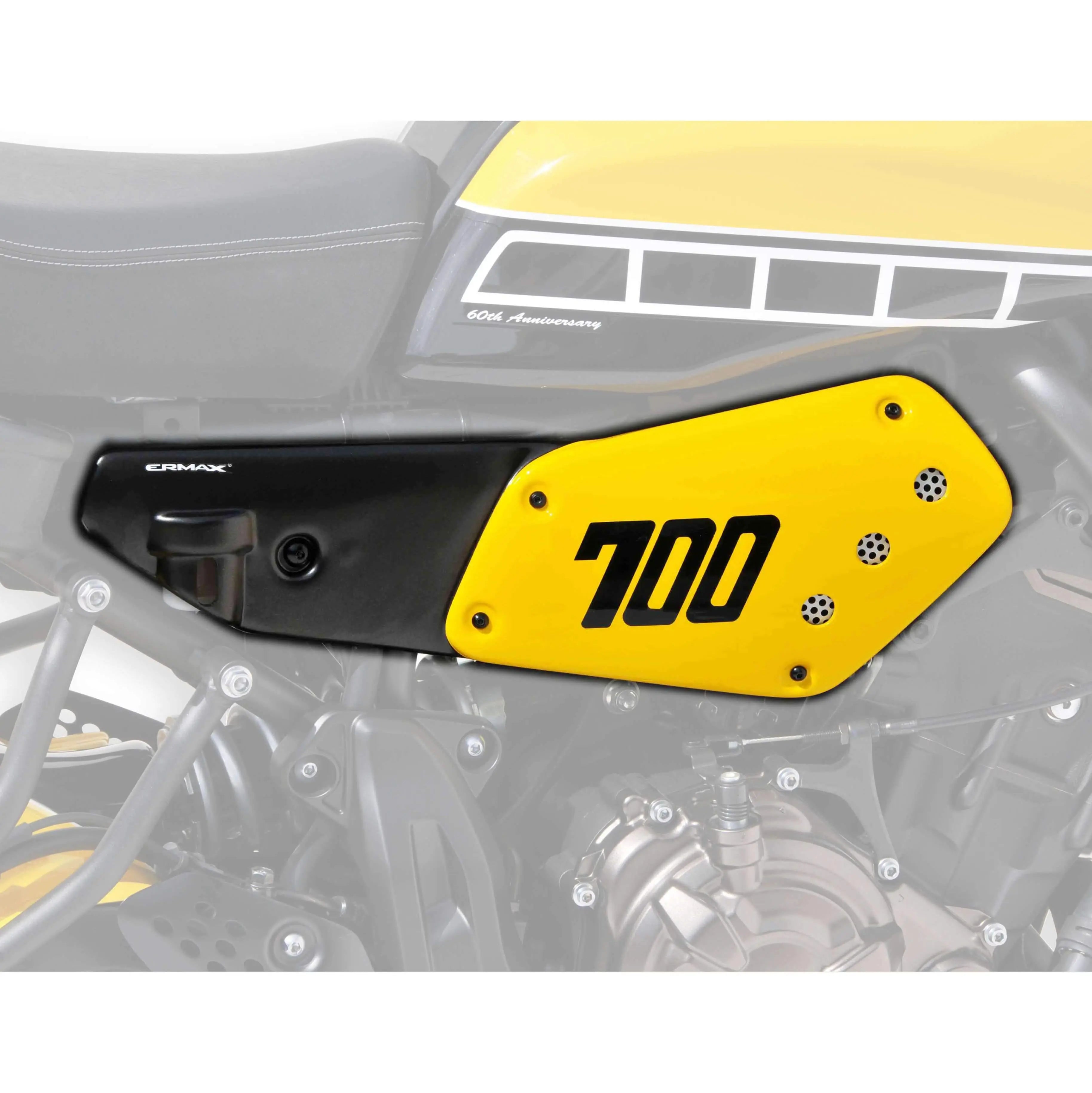 Ermax Infill Panels | Metallic Yellow/Matte Black (60th Anniversary Colours) | Yamaha XSR 700 2016>2017 - Shop name