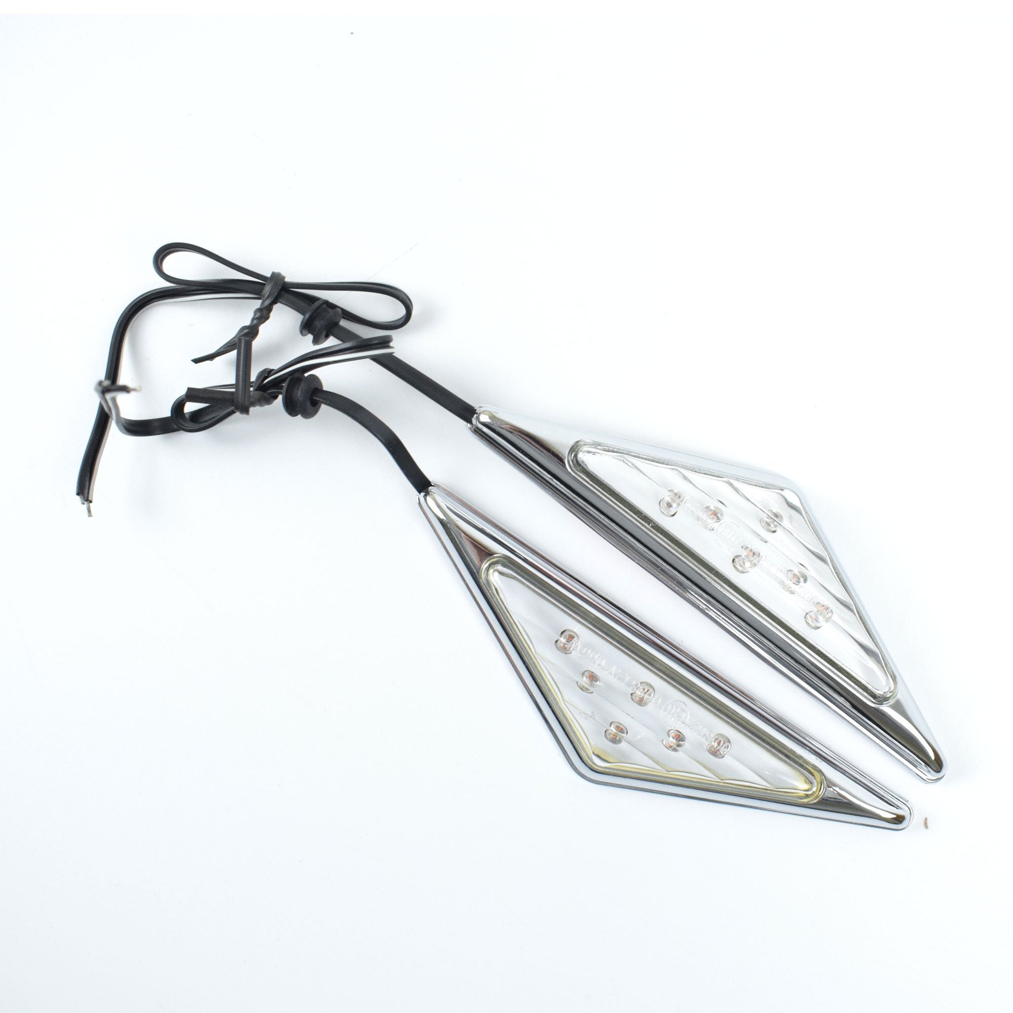 Ermax Mini LED Indicators Triangular | White with Aluminium Trim - Shop name