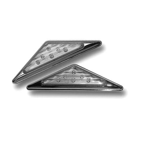 Ermax Mini LED Indicators Triangular | White with Aluminium Trim - Shop name