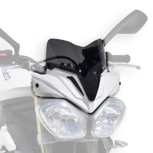 Ermax Nose Fairing | Crystal White with Dark Smoke Screen | Triumph Street Triple 675 2013>2015 - Shop name