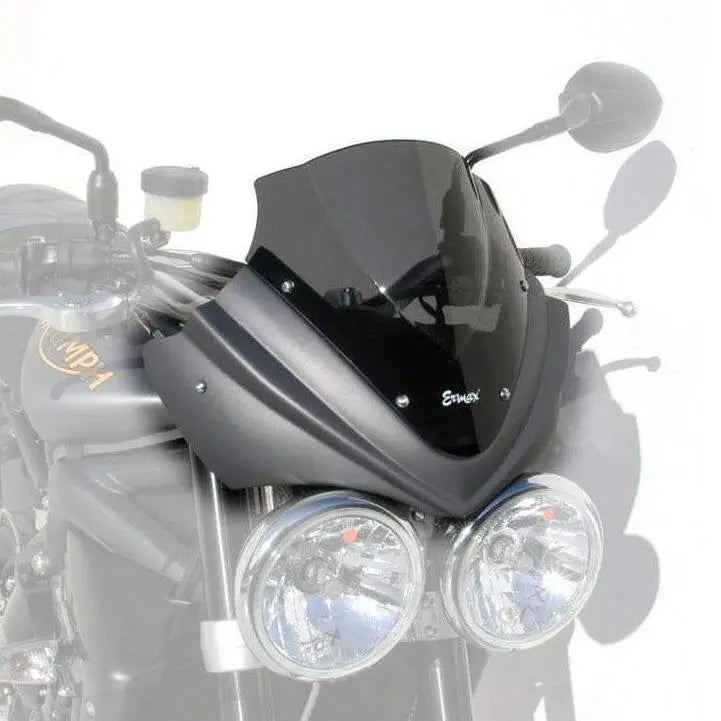 Ermax Nose Fairing | Graphite Matte Grey with Dark Smoke Screen | Triumph Street Triple 675 R 2009>2011 - Shop name