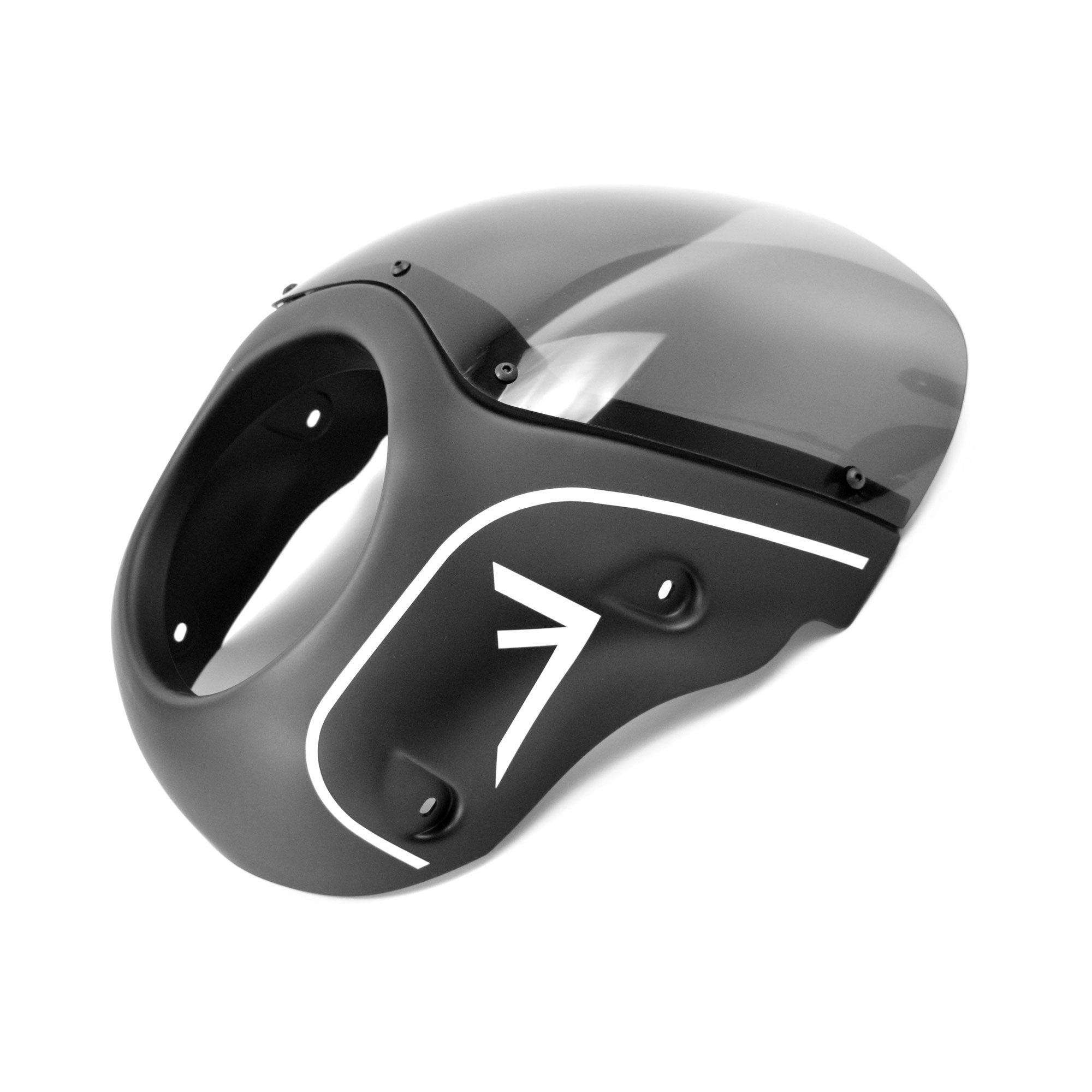 Ermax Nose Fairing | Matte Jet Black/Crystal White | Triumph Trident 660 2021>Current-Screens-Pyramid Motorcycle Accessories