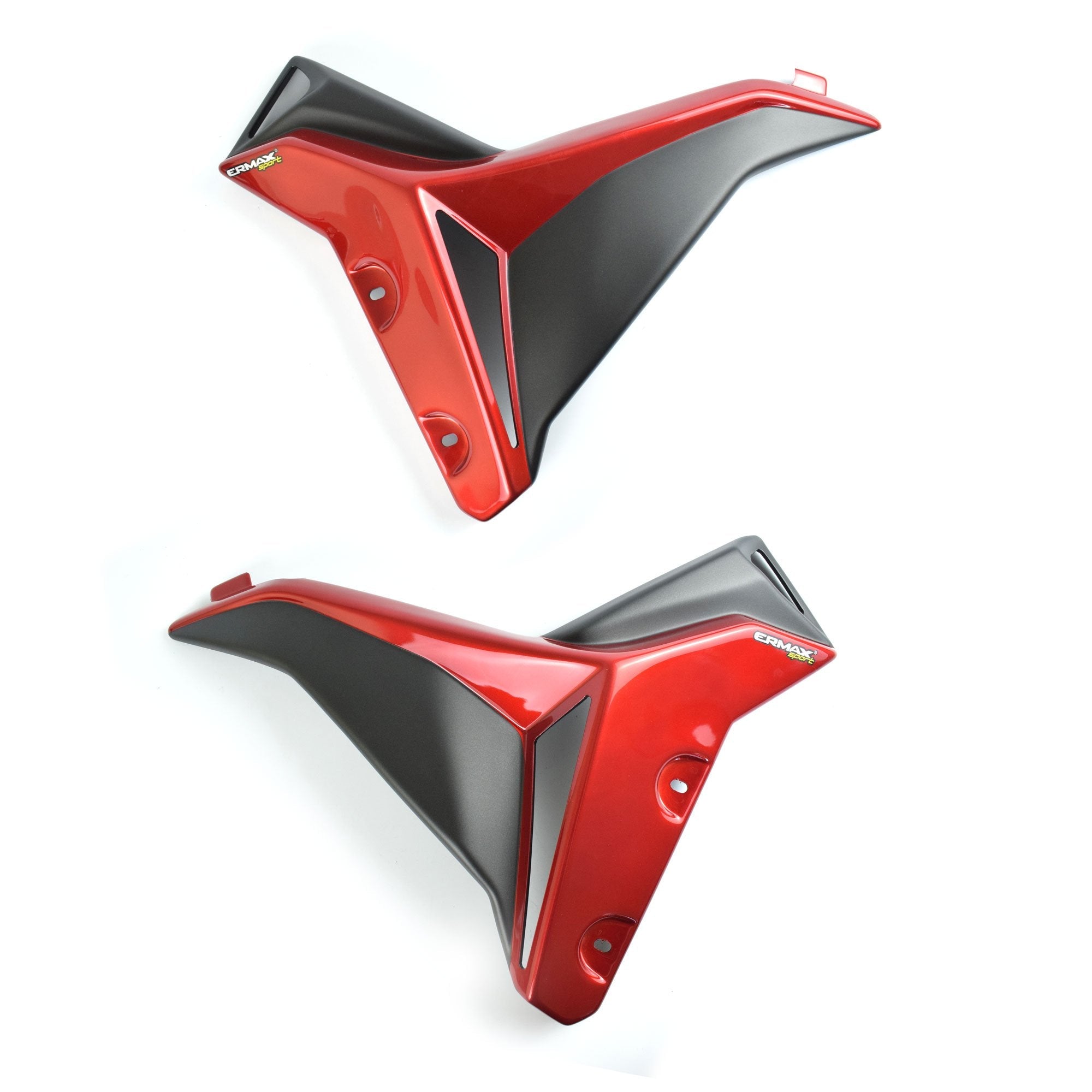 Ermax Radiator Cheeks | Black/ Red ( Blackmax/Laval Red) | Yamaha MT-07 2014>2017 - Shop name