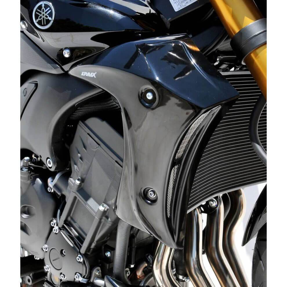 Ermax Radiator Cheeks | Gloss Black (Diablo Black) | Yamaha FZ8 2010>2017 - Shop name