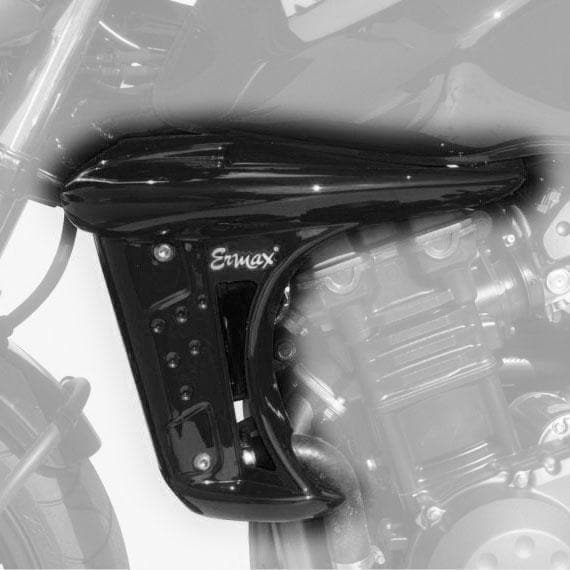 Ermax Radiator Cheeks | Gloss Black (Ebony Black) | Kawasaki Z 750 2004>2006 - Shop name