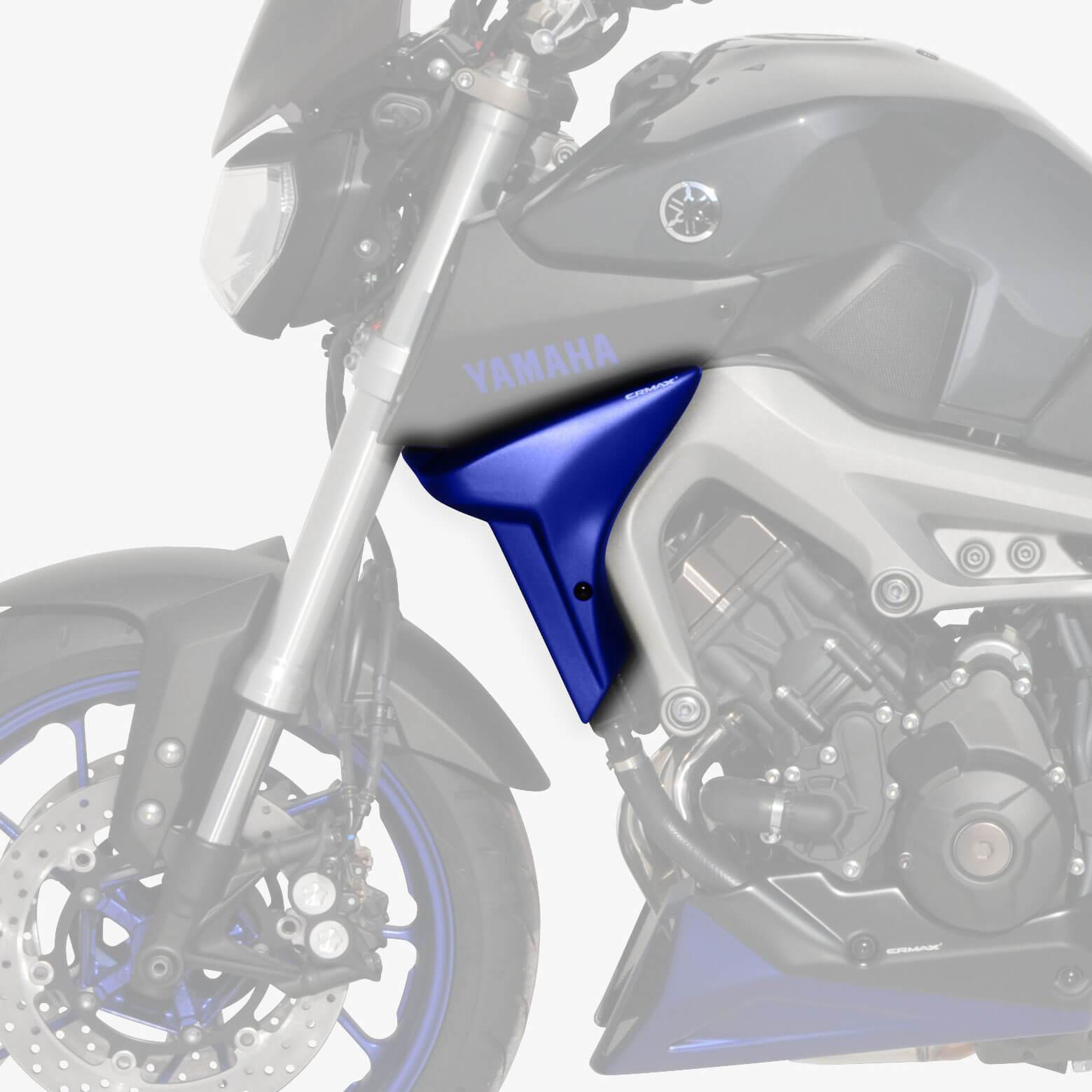 Ermax Radiator Cheeks | Matte Blue (Race Blu) | Yamaha MT-09 2014>2015 - Shop name
