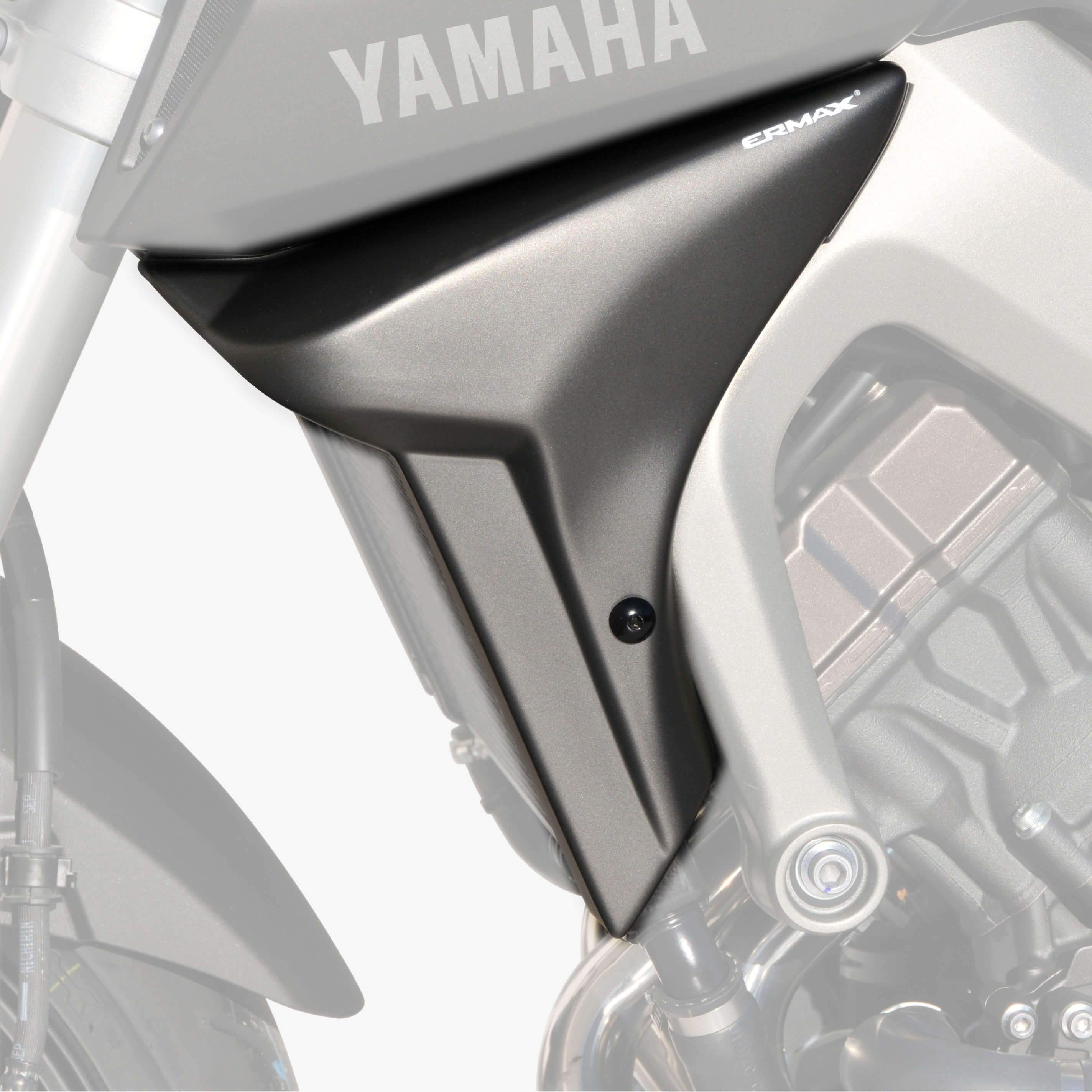 Ermax Radiator Cheeks | Matte Grey (Matte Grey Metallic) | Yamaha MT-09 2014>2016 - Shop name