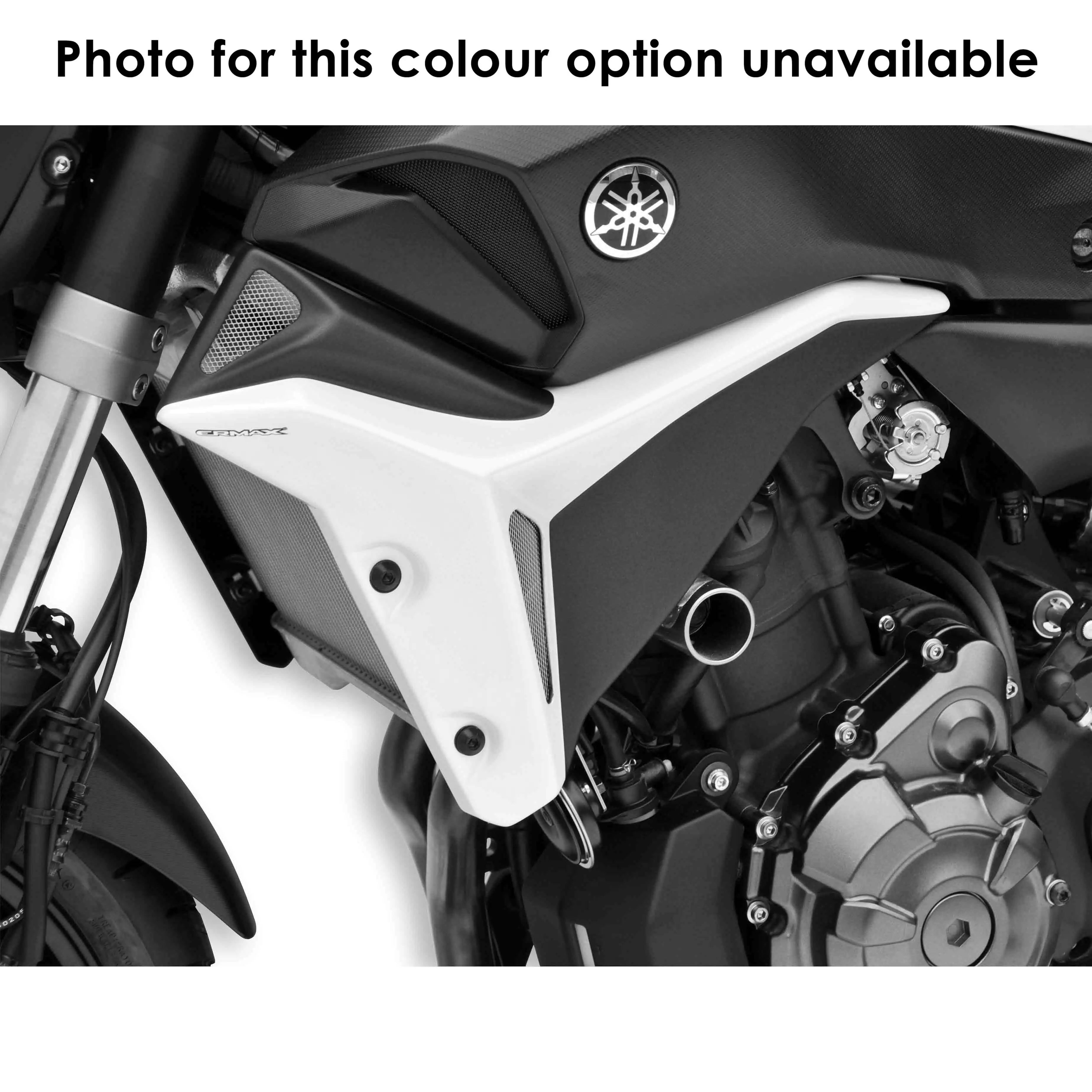 Ermax Radiator Cheeks | Matte Purple/Matte Black (Deep Armour Purple/Blackmax) | Yamaha MT-07 2014>2015 - Shop name