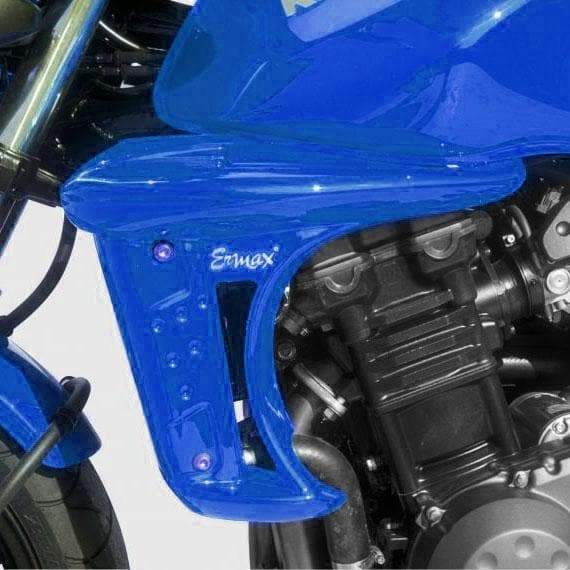 Ermax Radiator Cheeks | Metallic Blue (Candy Plasma Blue) | Kawasaki Z 750 2005>2006 - Shop name
