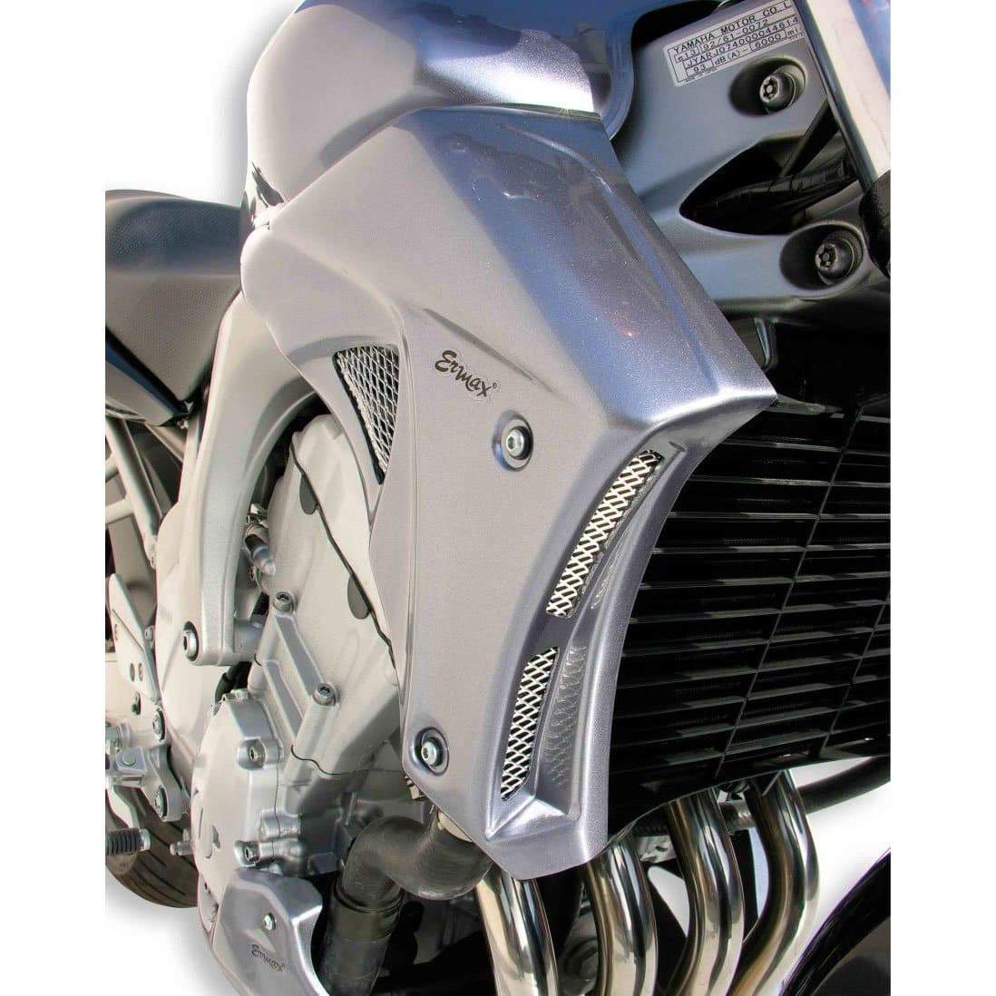 Ermax Radiator Cheeks | Metallic Grey (Silver Storm) | Yamaha FZ6 S2 2005>2008 - Shop name