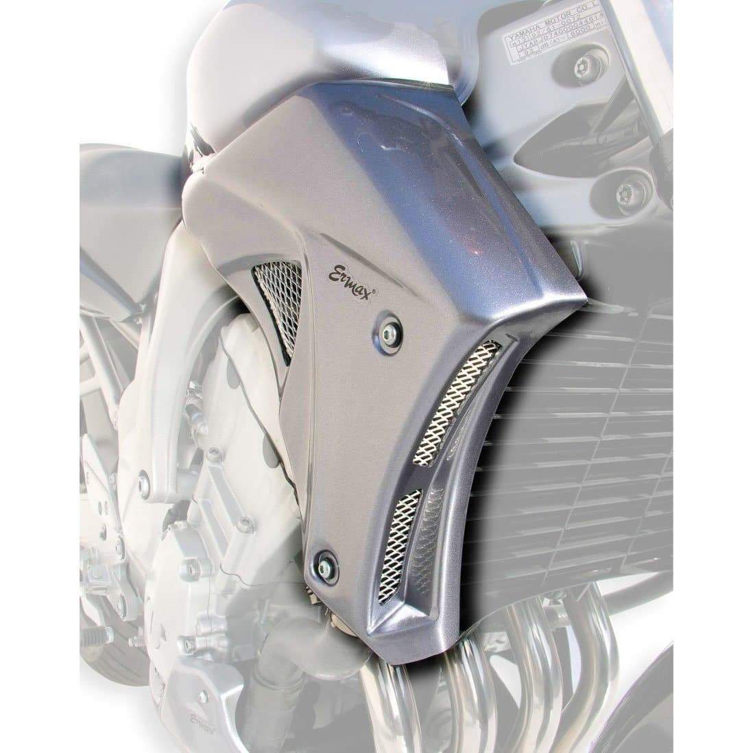 Ermax Radiator Cheeks | Metallic Grey (Silver Storm) | Yamaha FZ6 S2 2005>2008 - Shop name