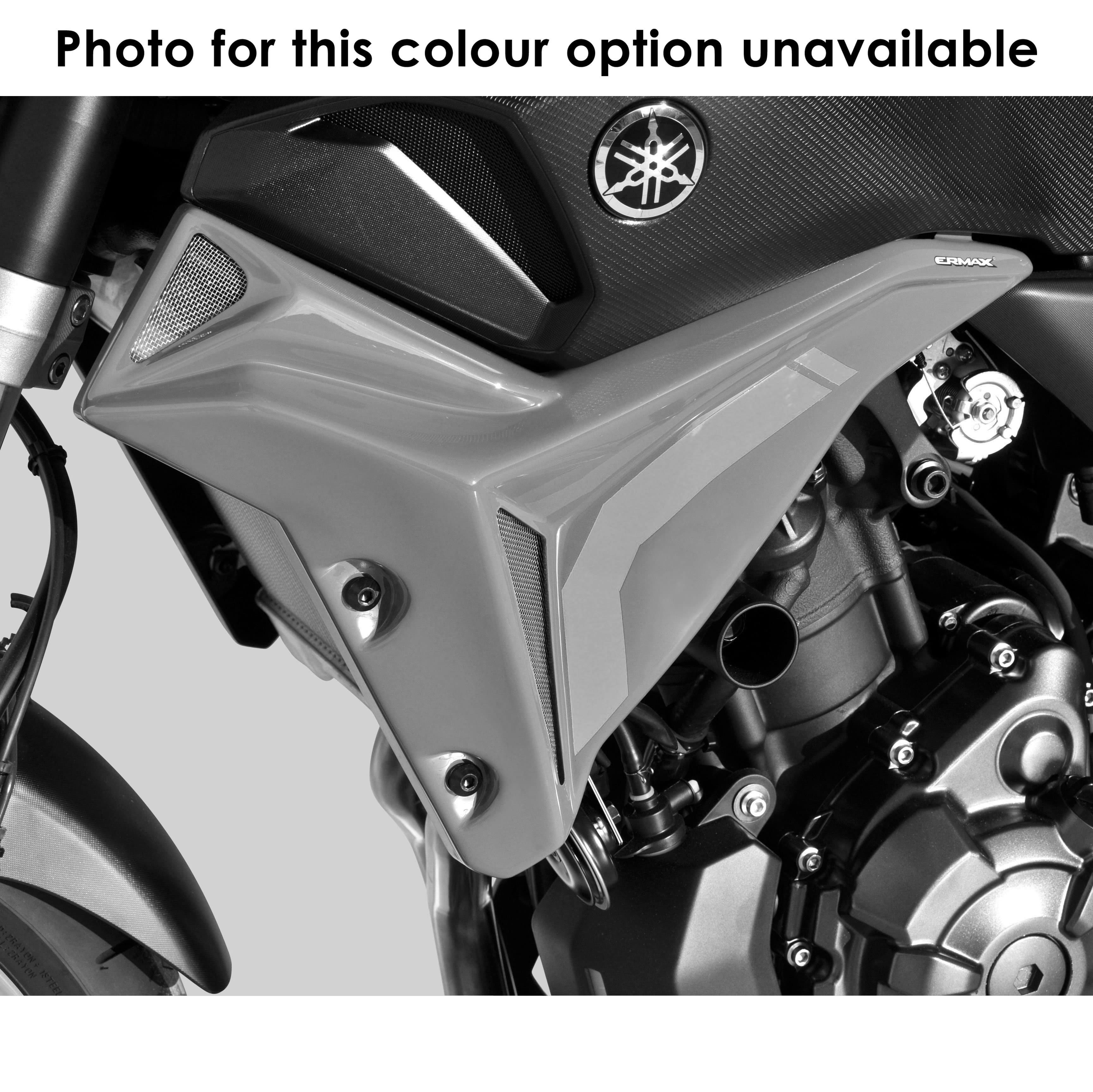 Ermax Radiator Cheeks | Metallic White (Bluish White Cocktail) | Yamaha MT-07 2014>2015 - Shop name