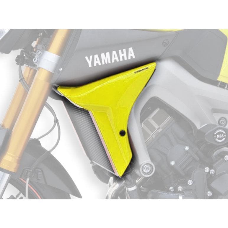 Ermax Radiator Cheeks | Metallic Yellow (Extreme Yellow) | Yamaha MT-09 2015>2015 - Shop name
