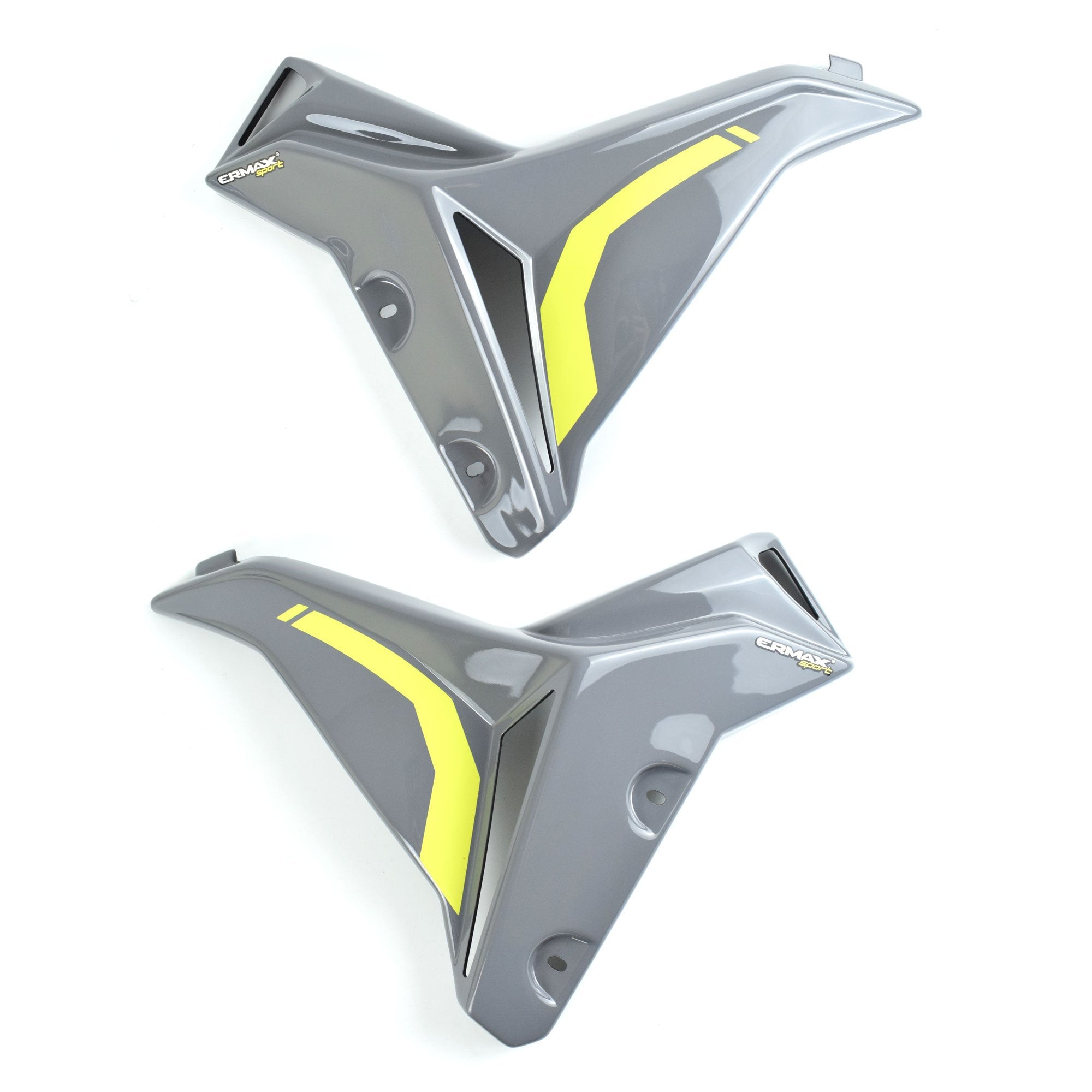 Ermax Radiator Cheeks | Night Fluo (Nimbus Grey/Yellow Fluo) | Yamaha MT-07 2016>2017 - Shop name