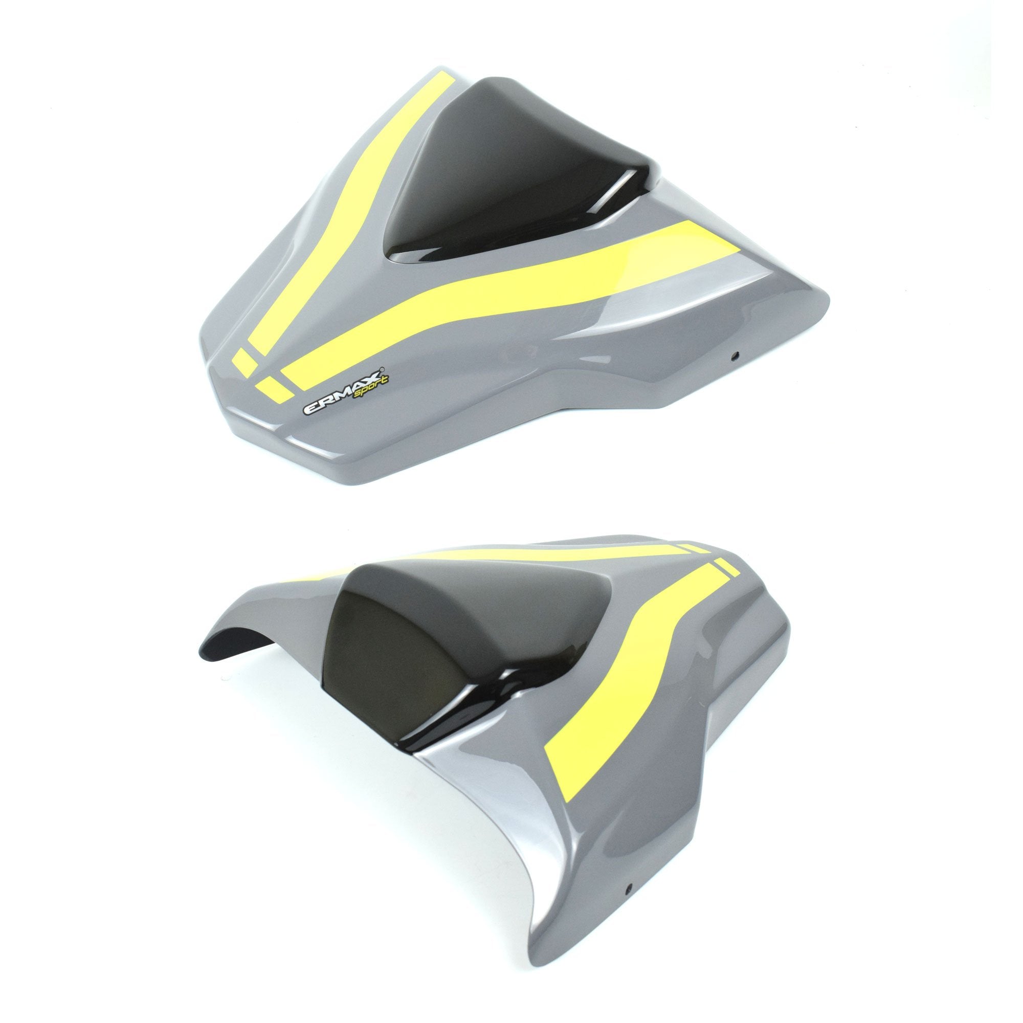 Ermax Seat Cowl | Gloss Grey/Yellow (Nimbus Grey/Fluo Yellow) | Yamaha MT-09 2017>2018 - Shop name