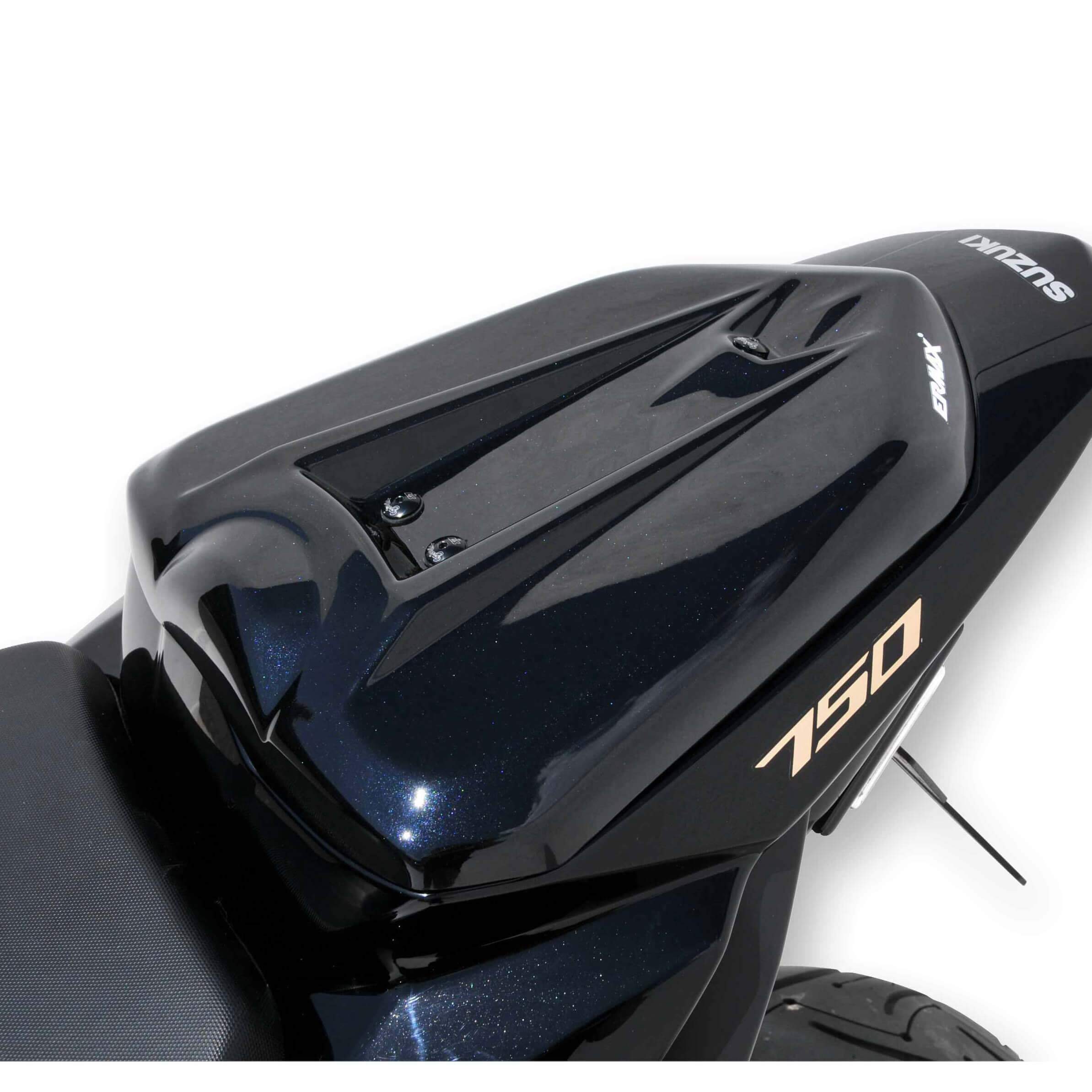 Ermax Seat Cowl | Metallic Black (Glass Sparkle Black) | Suzuki GSR 750 2011>2013 - Shop name