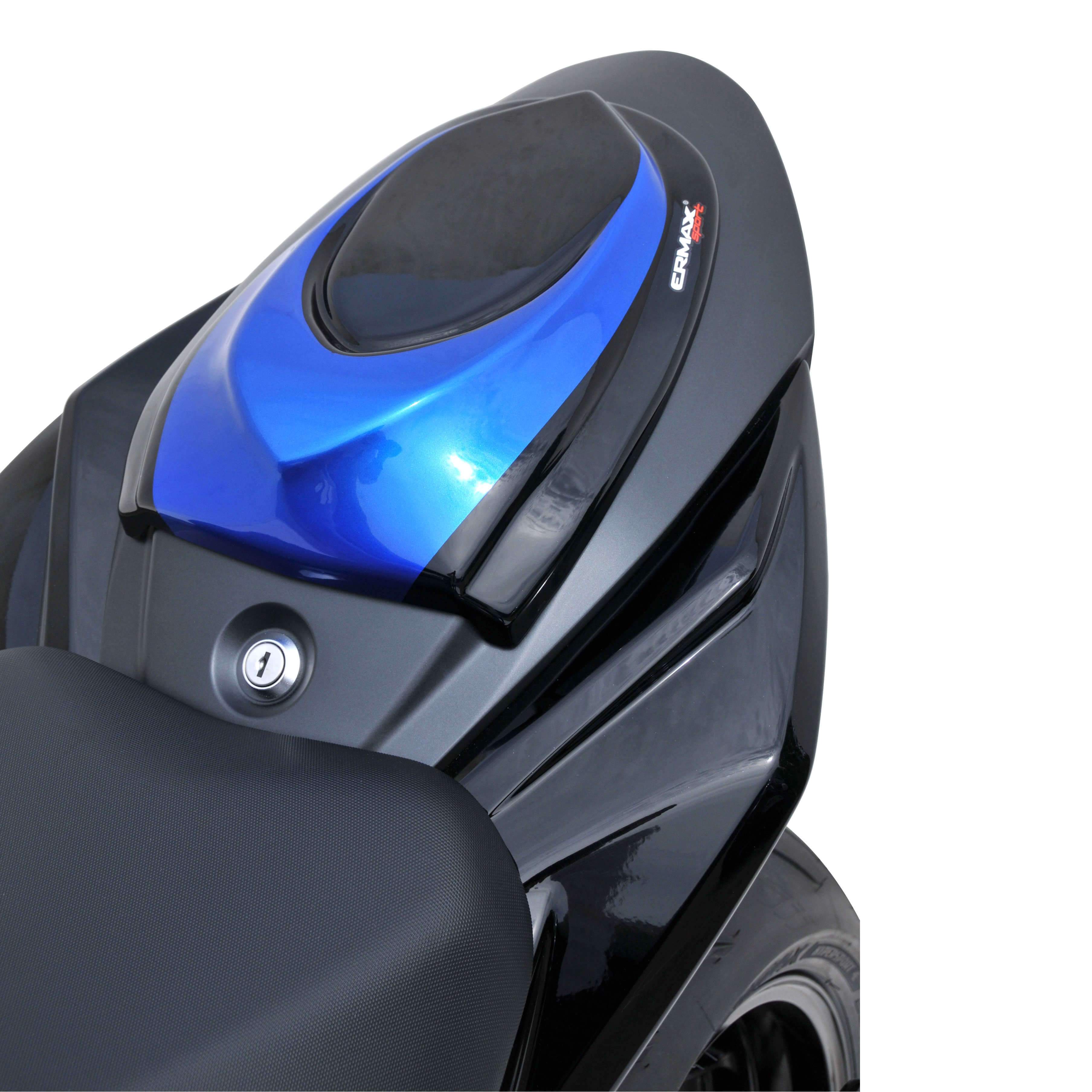 Ermax Seat Cowl | Metallic Blue/Metallic Black (Triton Blue/Sparkle Black) | Suzuki GSX-S 750 2017>2021 - Shop name