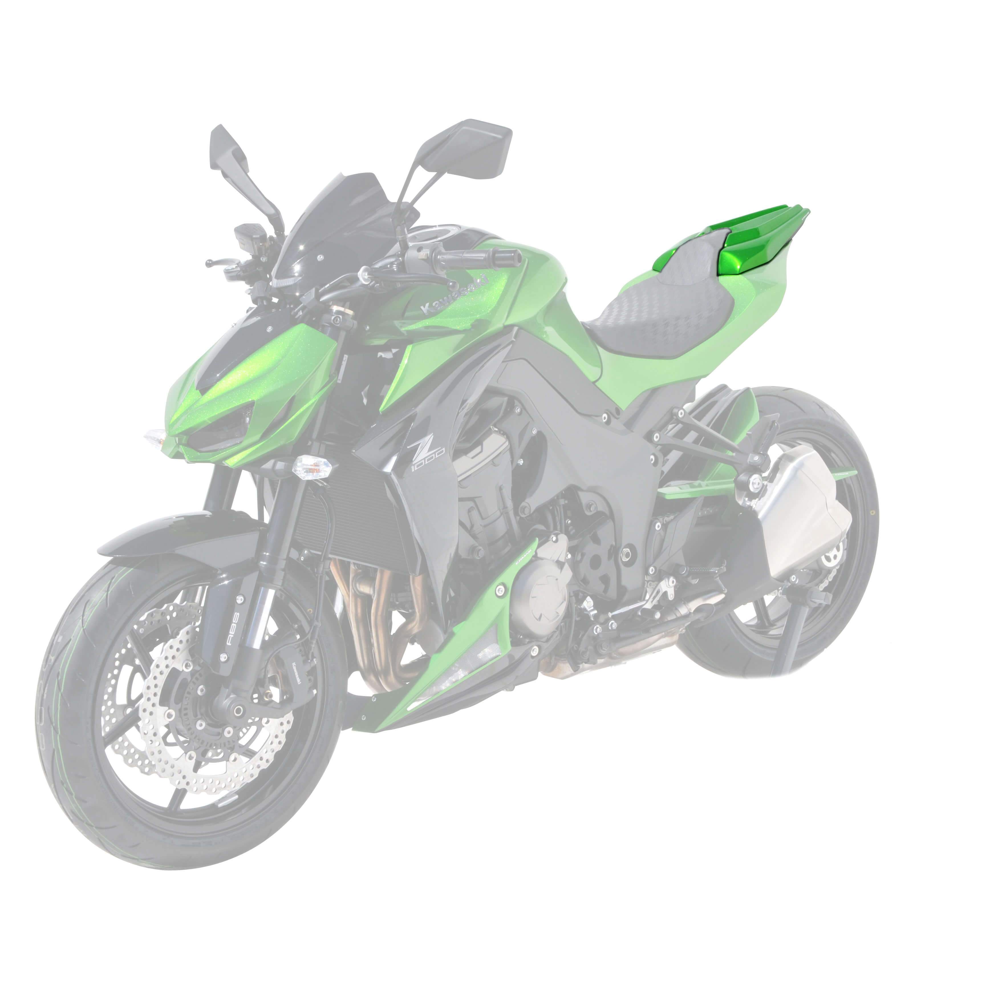 Ermax Seat Cowl | Metallic Grey/Metallic Green (Graphite Grey/Golden Blazed Green) | Kawasaki Z 1000 2014>2014 - Shop name