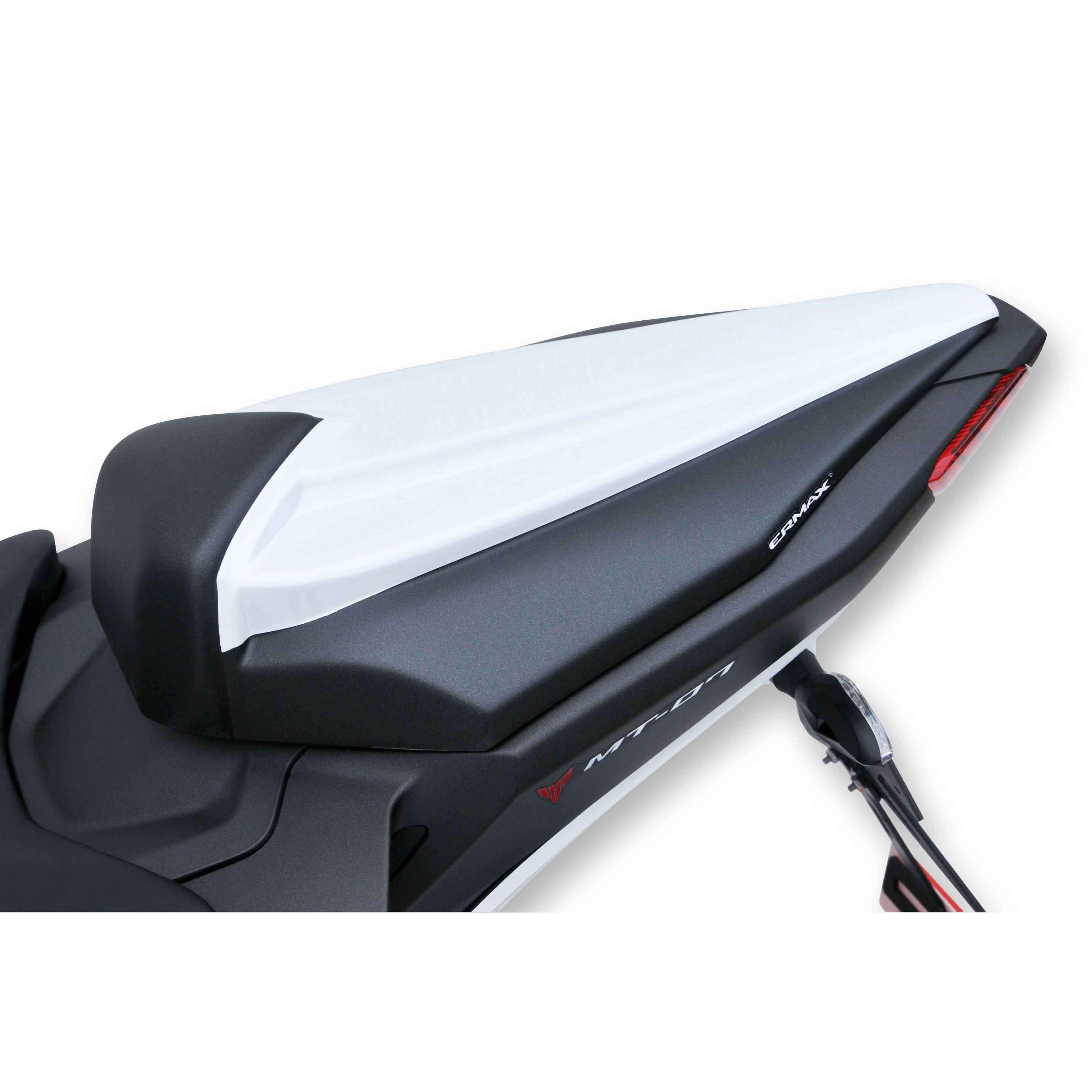 Ermax Seat Cowl | Metallic White/Matte Black (Bluish White Cocktail) | Yamaha MT-07 2014>2015 - Shop name