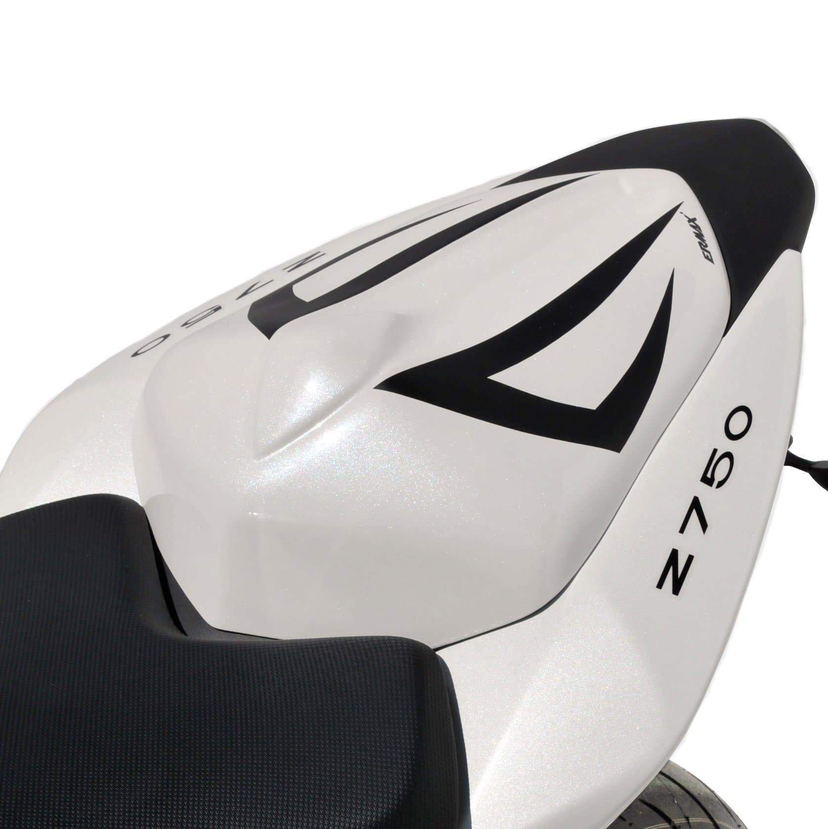 Ermax Seat Cowl | Metallic White/Metallic Black (Pearl Stardust White/Spark Black) | Kawasaki Z 750 2010>2010 - Shop name