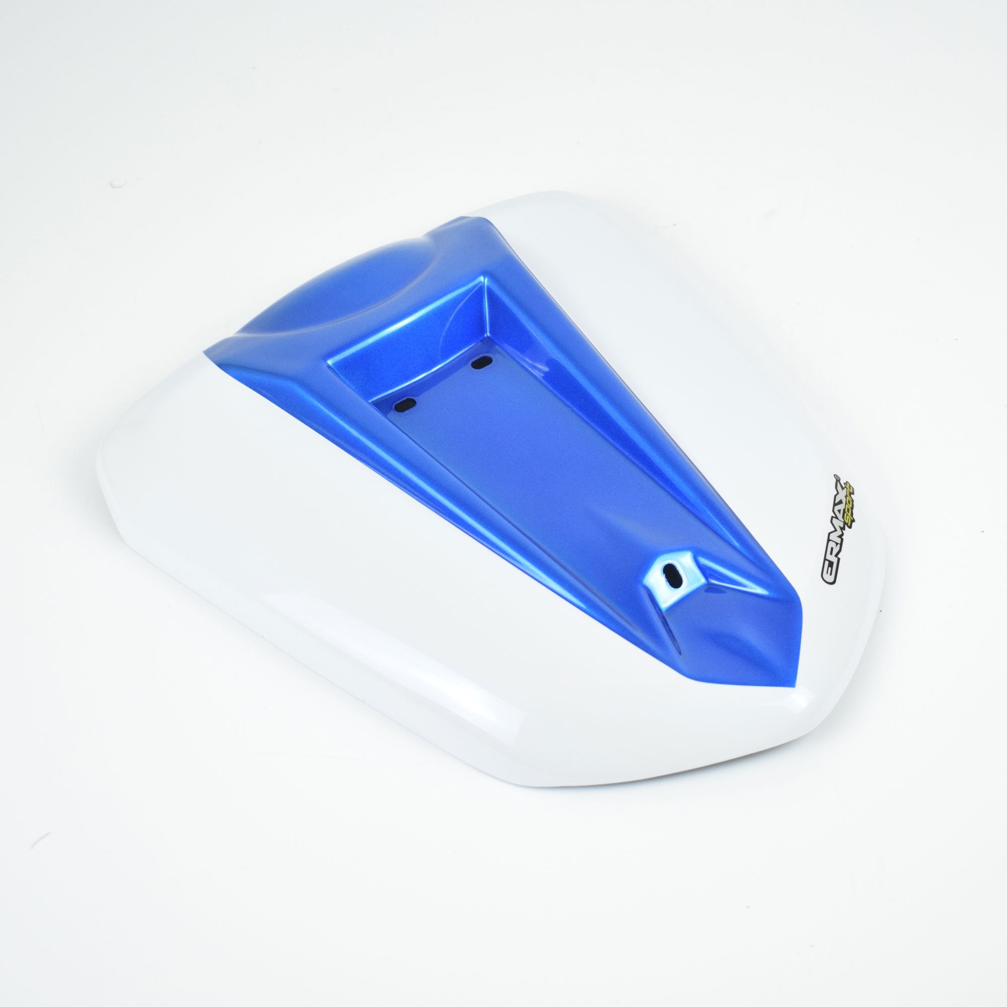 Ermax Seat Cowl | Metallic White/Metallic Blue (Triton Blue/Pearl Glacier White) | Suzuki GSX-S 750 2015>2016 - Shop name