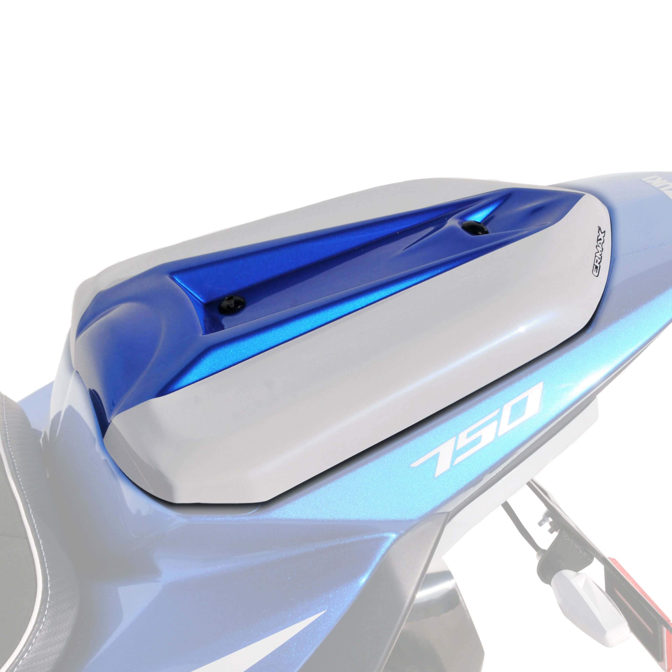 Ermax Seat Cowl | Metallic White/Metallic Blue (Triton Blue/Pearl Glacier White) | Suzuki GSX-S 750 2015>2016 - Shop name