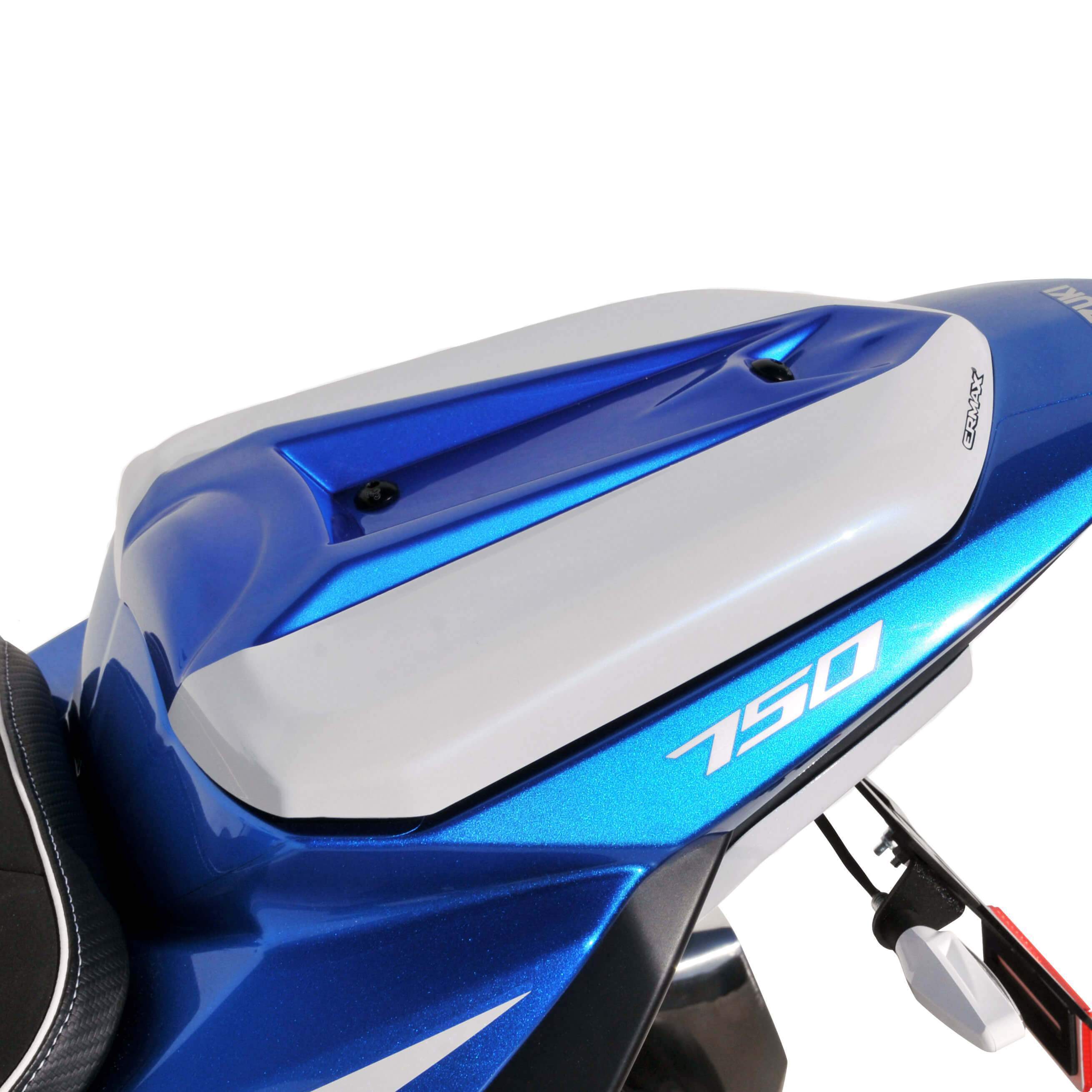 Ermax Seat Cowl | Metallic White/Metallic Blue (Triton Blue/Pearl Glacier White) | Suzuki GSX-S 750 2015>2016 - Shop name