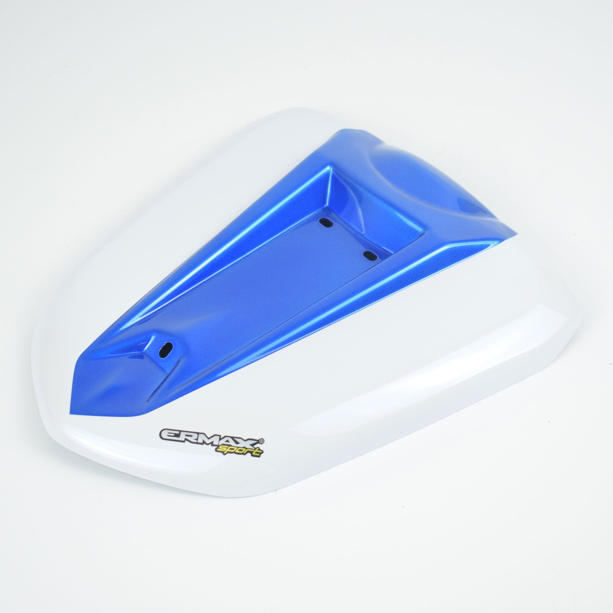 Ermax Seat Cowl | Metallic White/Metallic Blue (Triton Blue/Pearl Glacier White) | Suzuki GSX-S 750 2015>2016 - Shop name