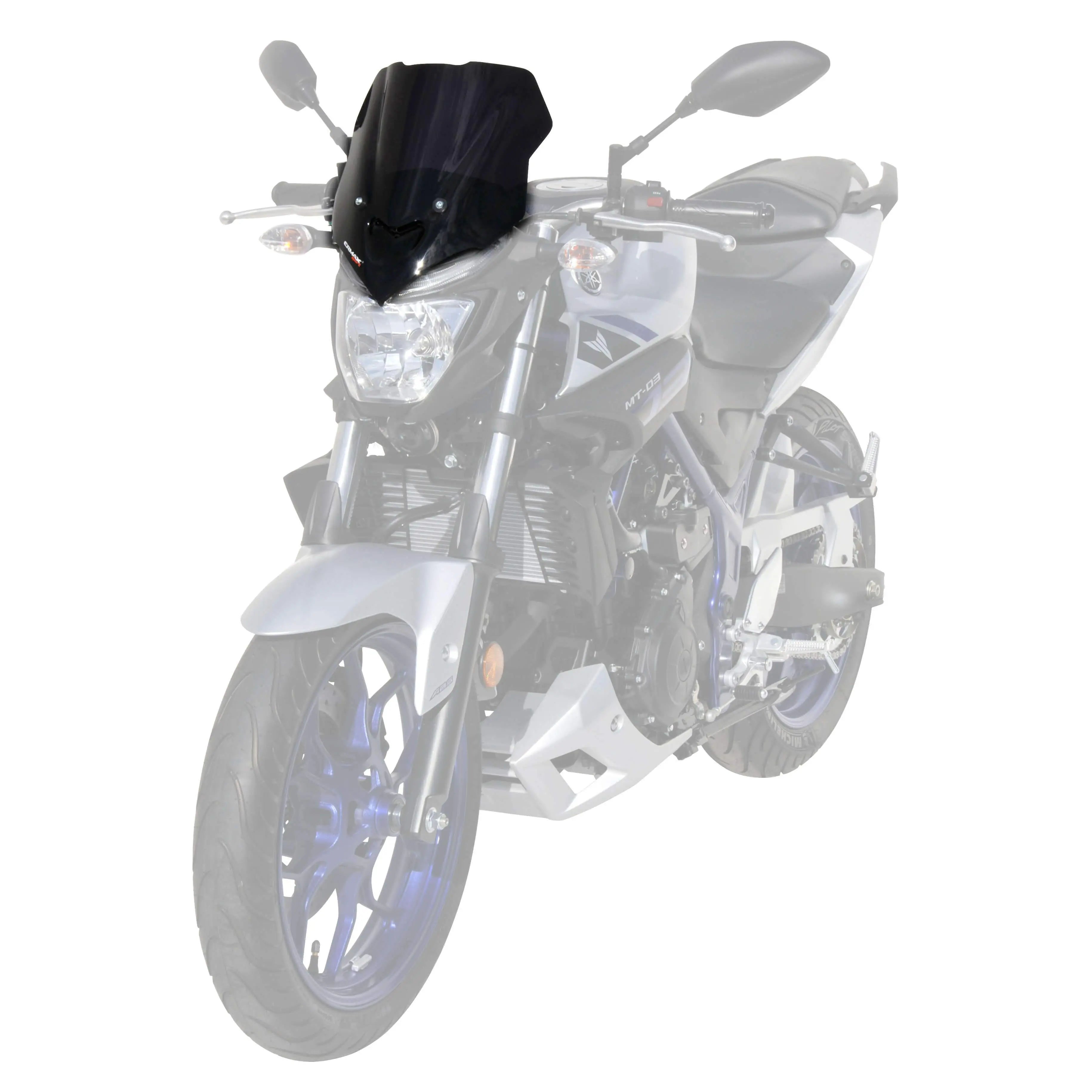 Ermax Sport Screen | Black (Opaque) | Yamaha MT-03 2016>2018 - Shop name