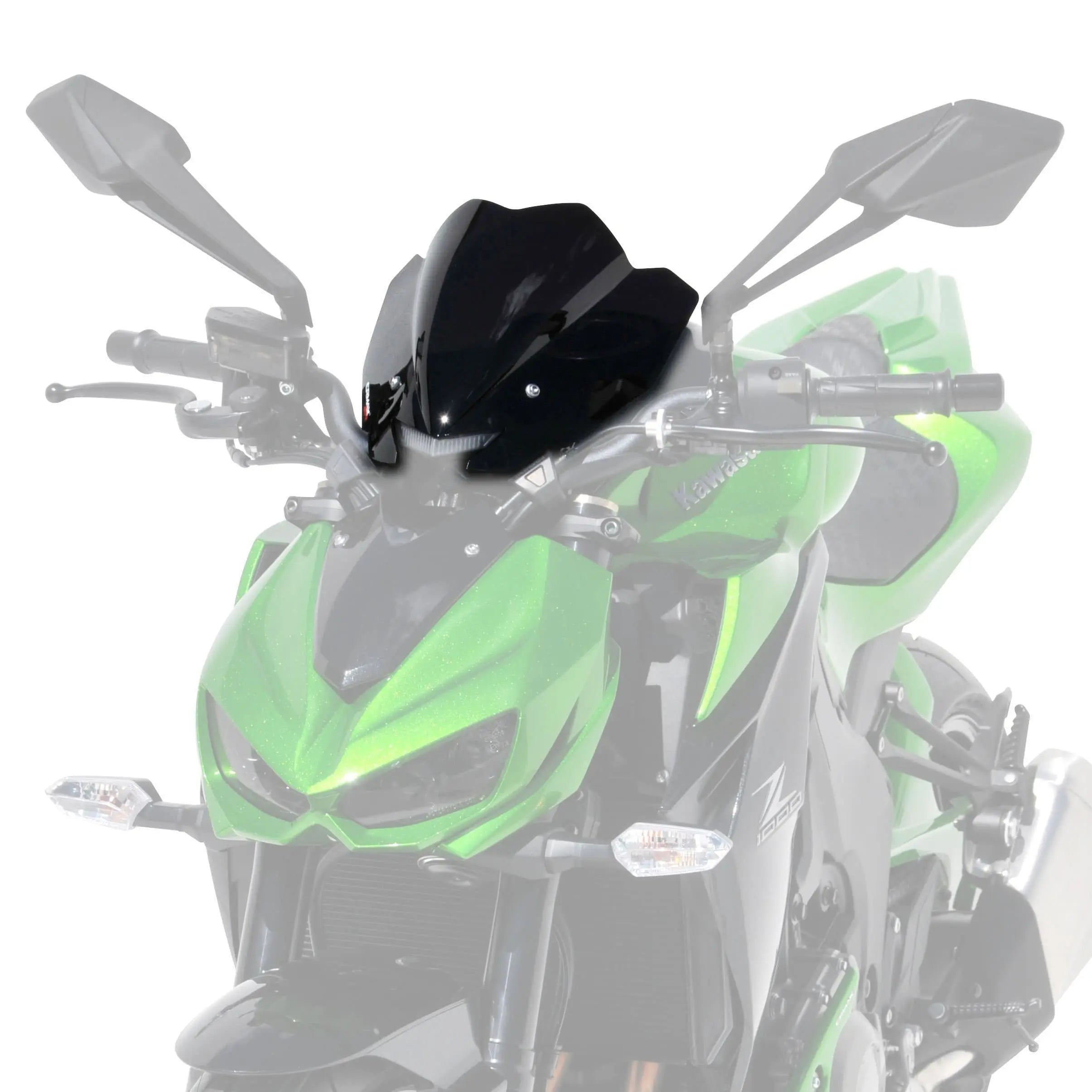 Ermax Sport Screen | Satin Black (Opaque) | Kawasaki Z 300 2015>2016 - Shop name