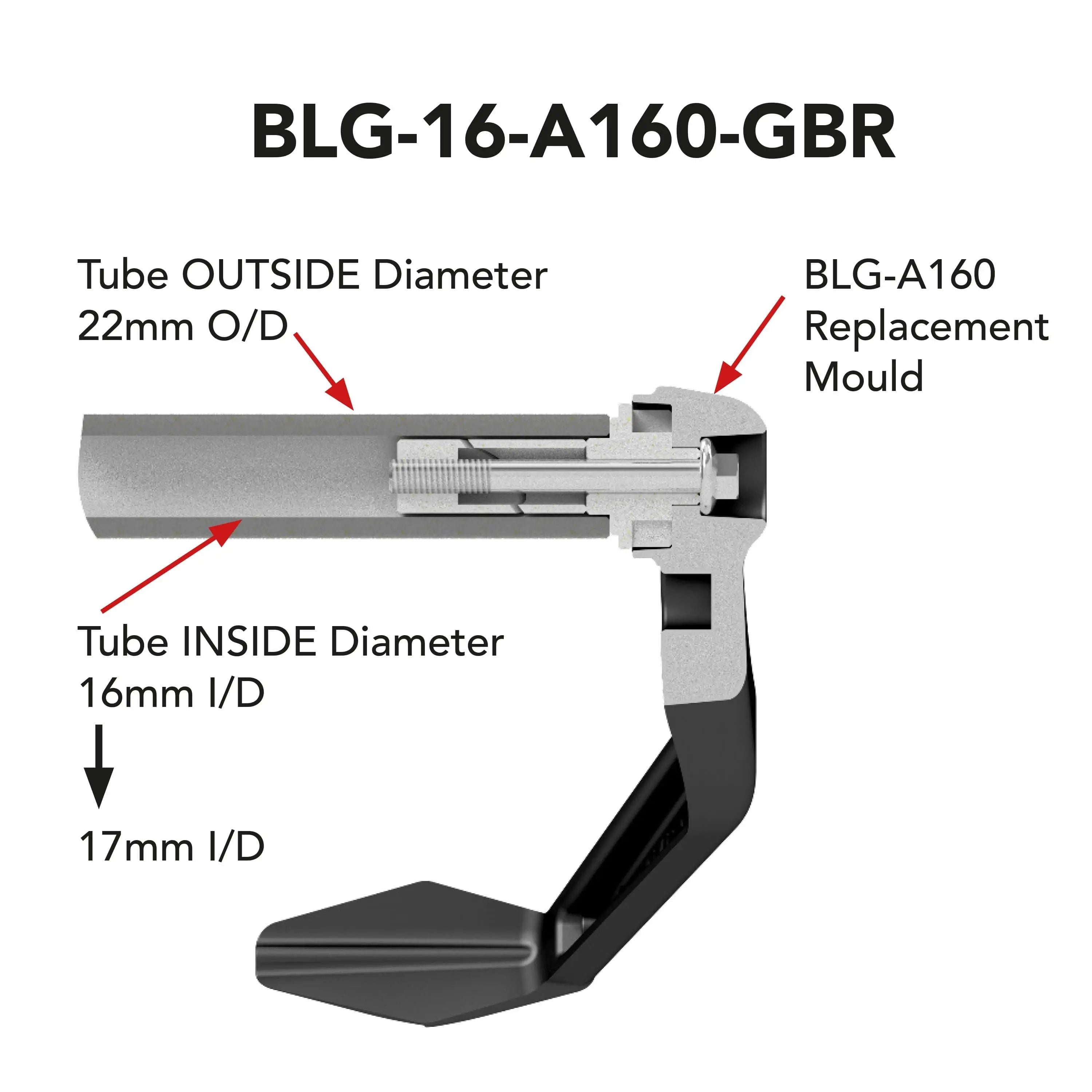 GBRacing Brake Lever Guard with 16mm Insert - Shop name