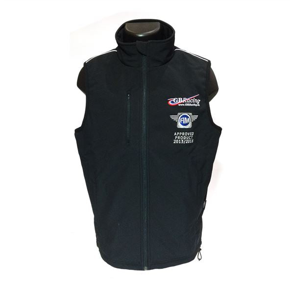 GBRacing Mens Soft Shell Gilet | Black - Shop name