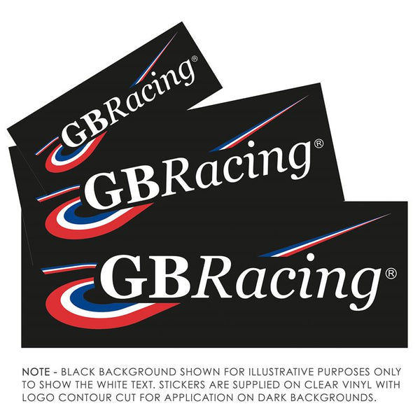 GBRacing Vinyl Sticker | White Text/Clear Background - Shop name