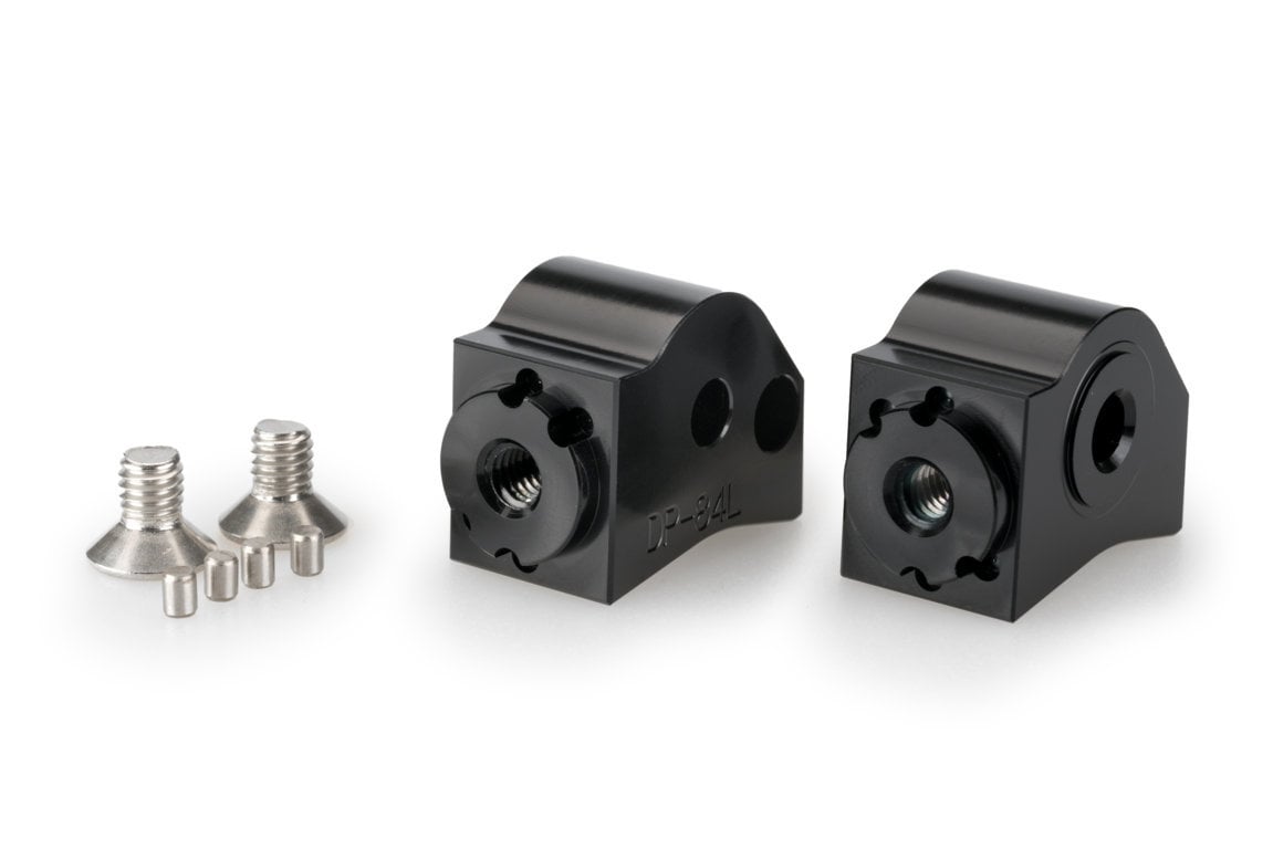Puig Adjustable Passenger Footpeg Adaptor | Black | Honda NT1100 2022>Current - Shop name